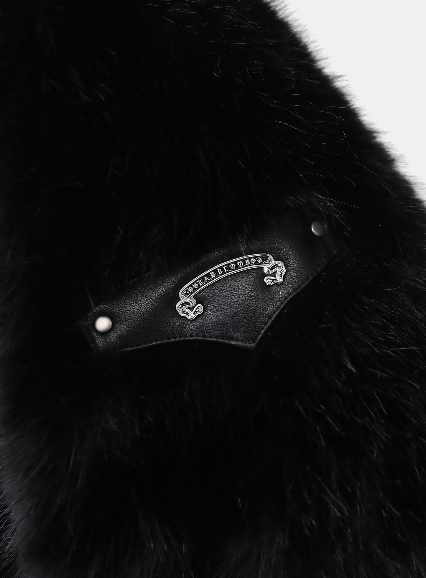 [w-jkt25-054] Viper81 High Neck Fur Jacket - Black