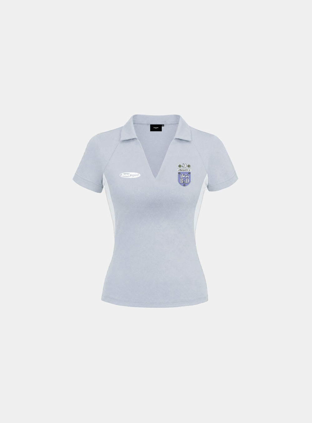 [w-tee26-205] Ambassador 26 Open Collar 1/2 Sleeve Polo - Grey