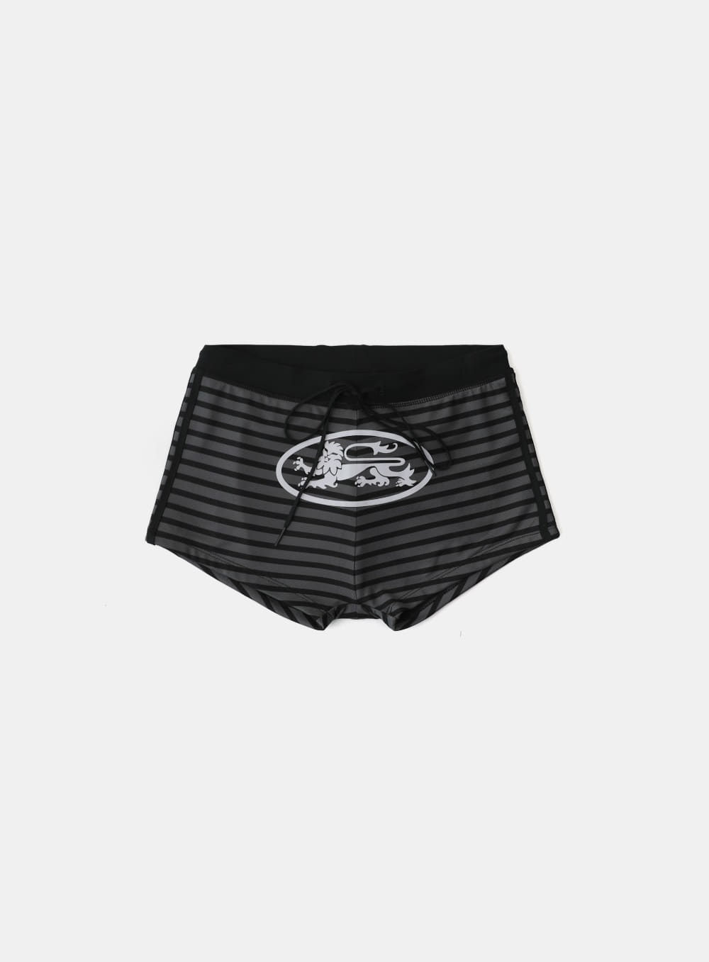 [AQUA] Tiny Logo Boy Shorts - Black/Stripe