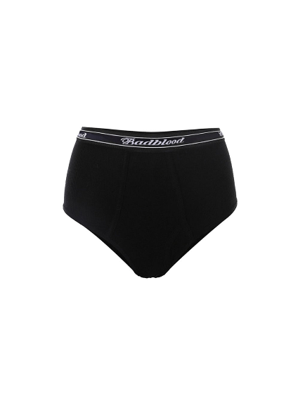 [w-pnt20-208］MODAL COTTON RIB BRIEF IN BLACK