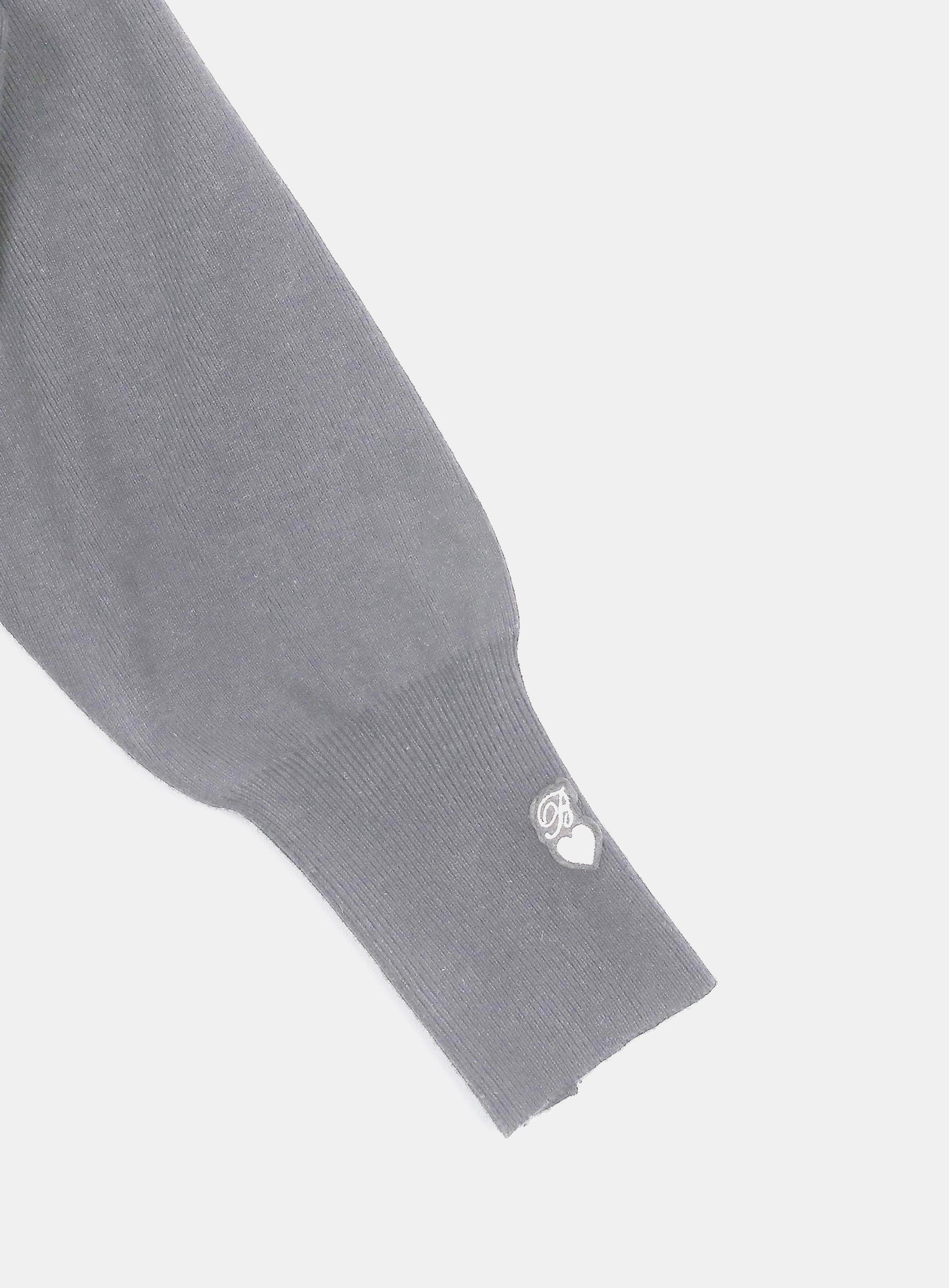 Pure Classic Button Up Round Cardigan - Grey