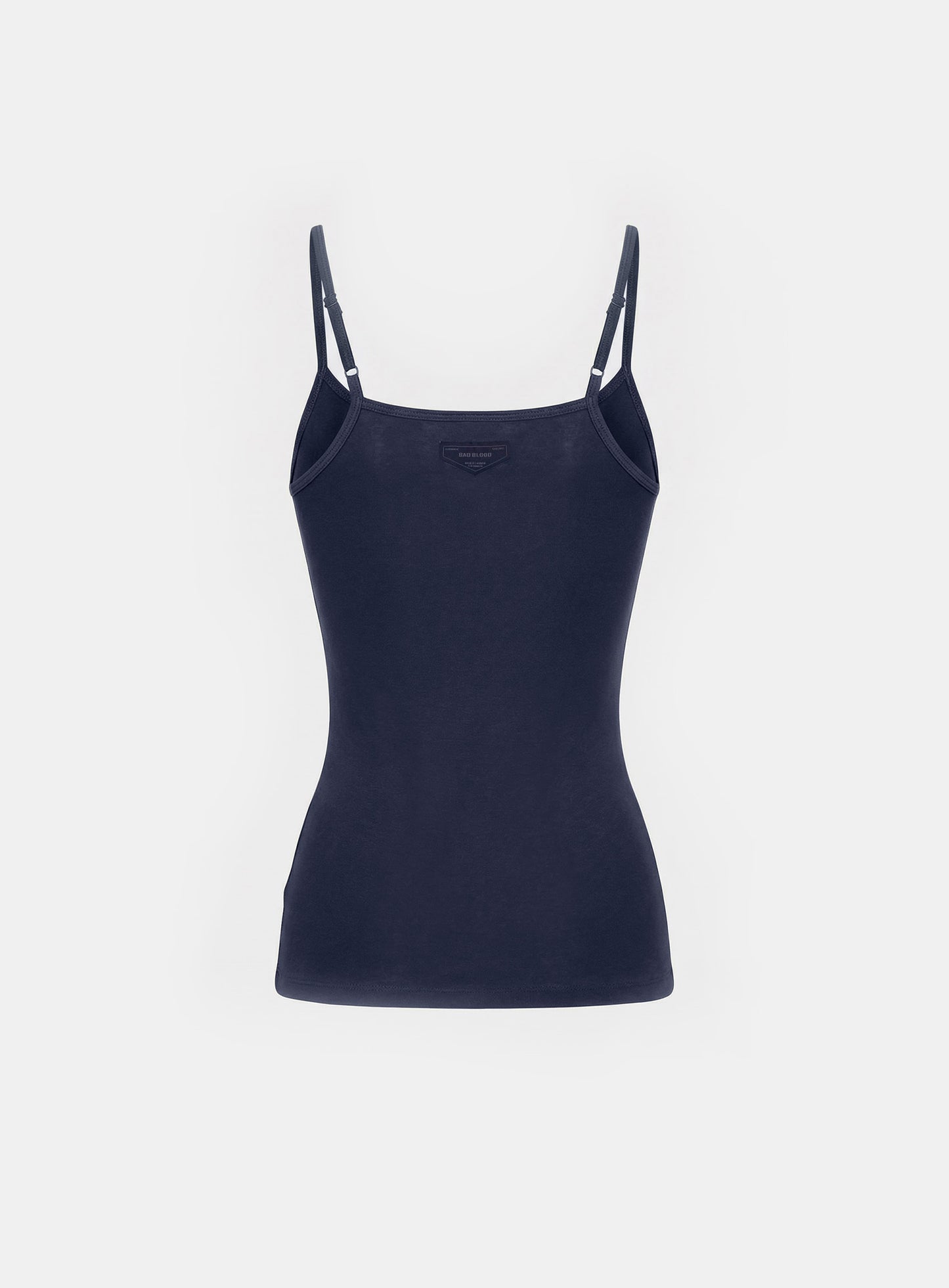 [w-tnk26-008] BS Cotton Jersey String Tank - Navy