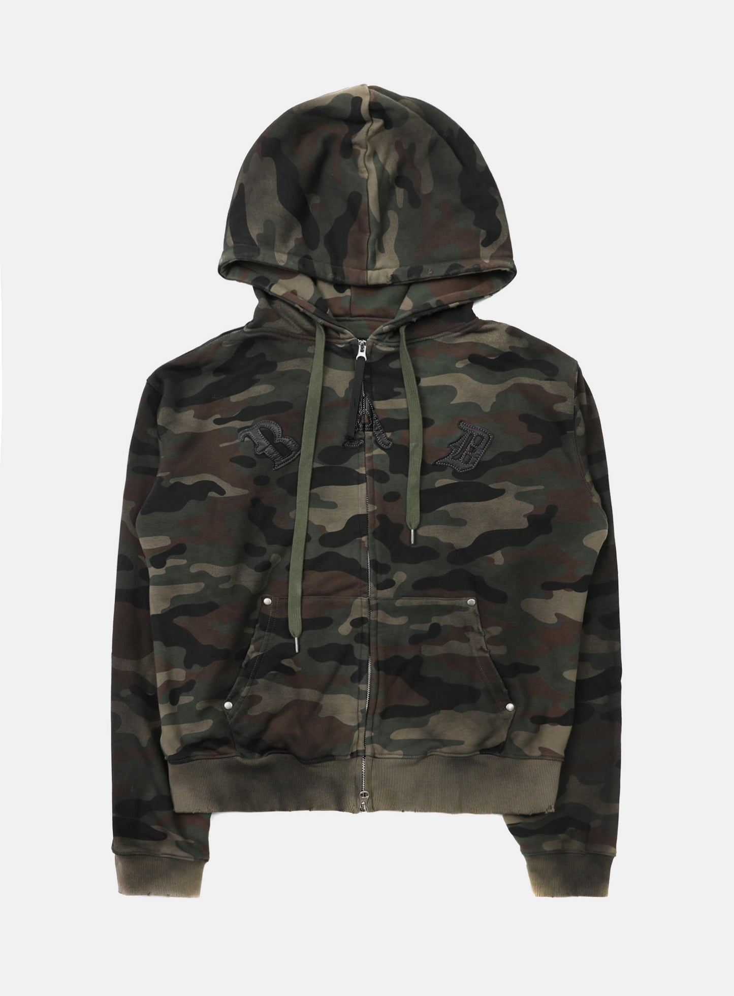 Cosmo Patch Hooded Zip-Up - Green Camo