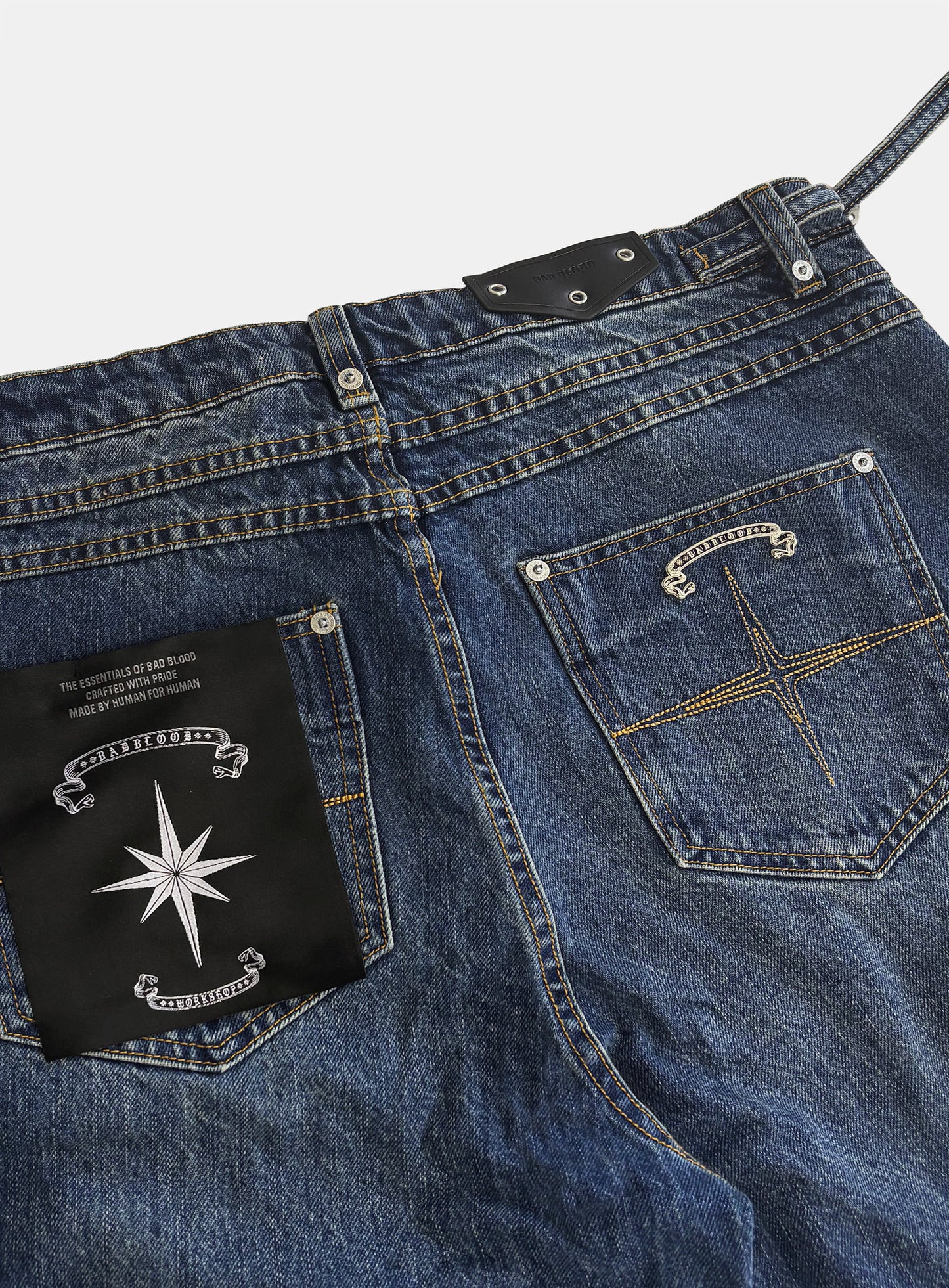 [w-pts26-012] Viper 301 Semi-Curved Pants - Mid Blue Denim