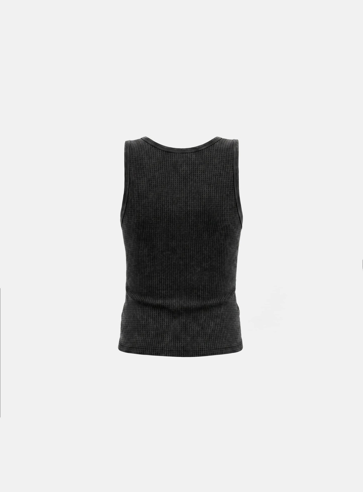 [w-tnk26-077] H.B.B. Penta Skull Waffle Classic Tank - Black