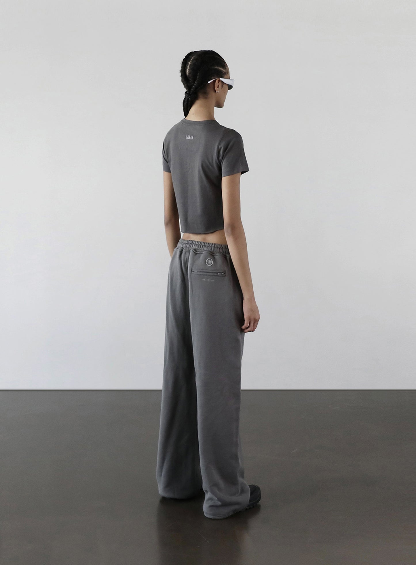 Old Effect Super Wide Trousers - Sleet Gray