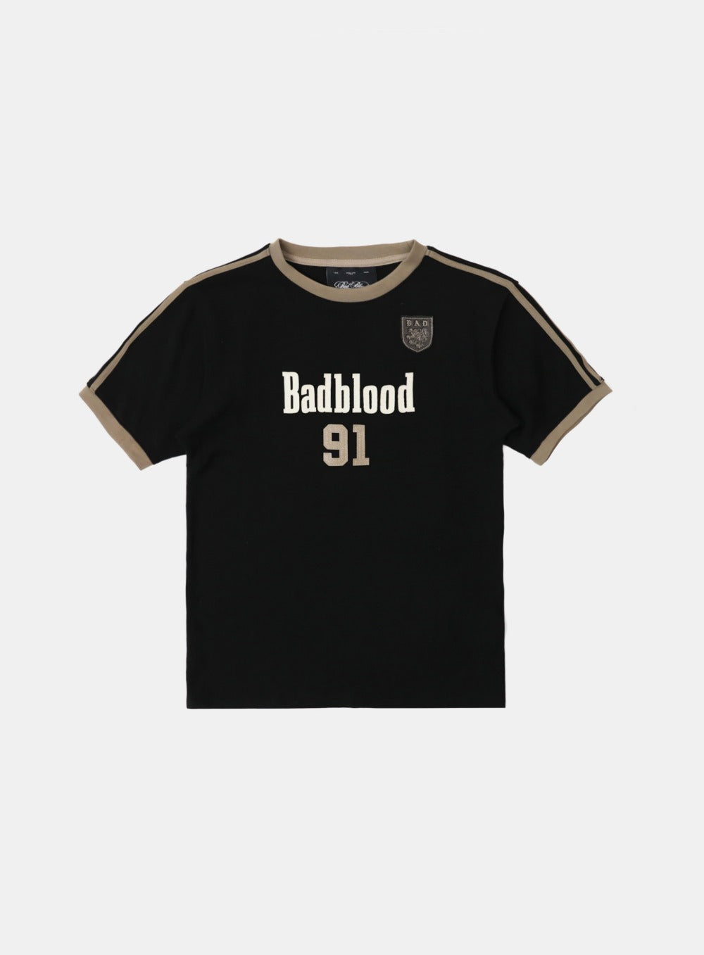 Vintage Club Jersey Ringer T-Shirt - Black