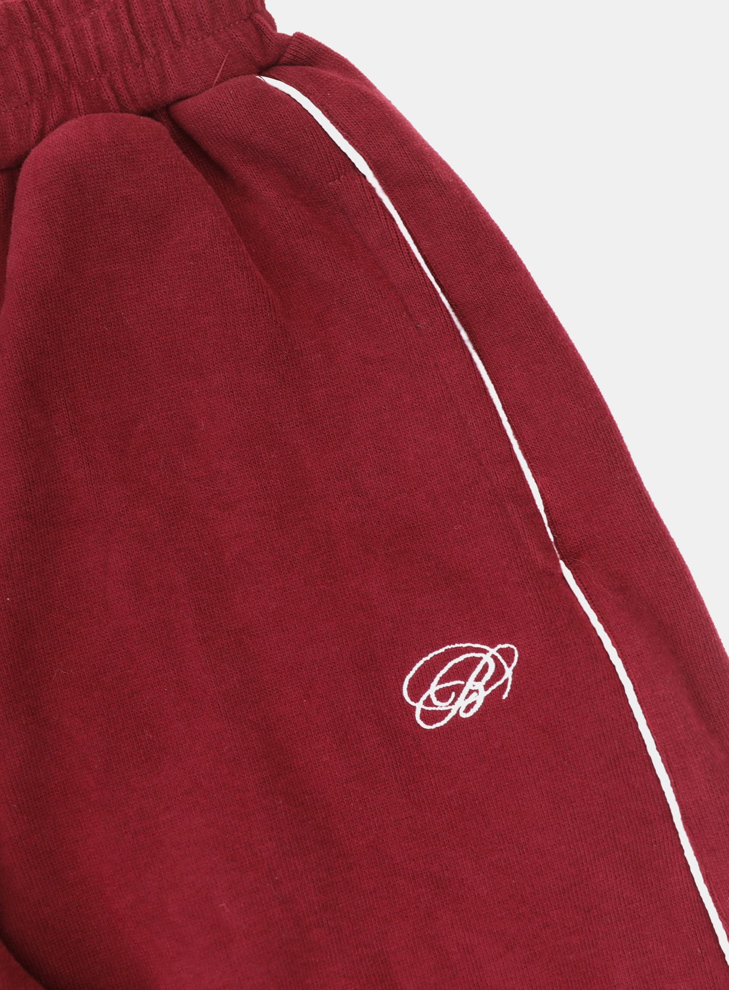 Dark Classic Pinstripe Track Pants - Wine