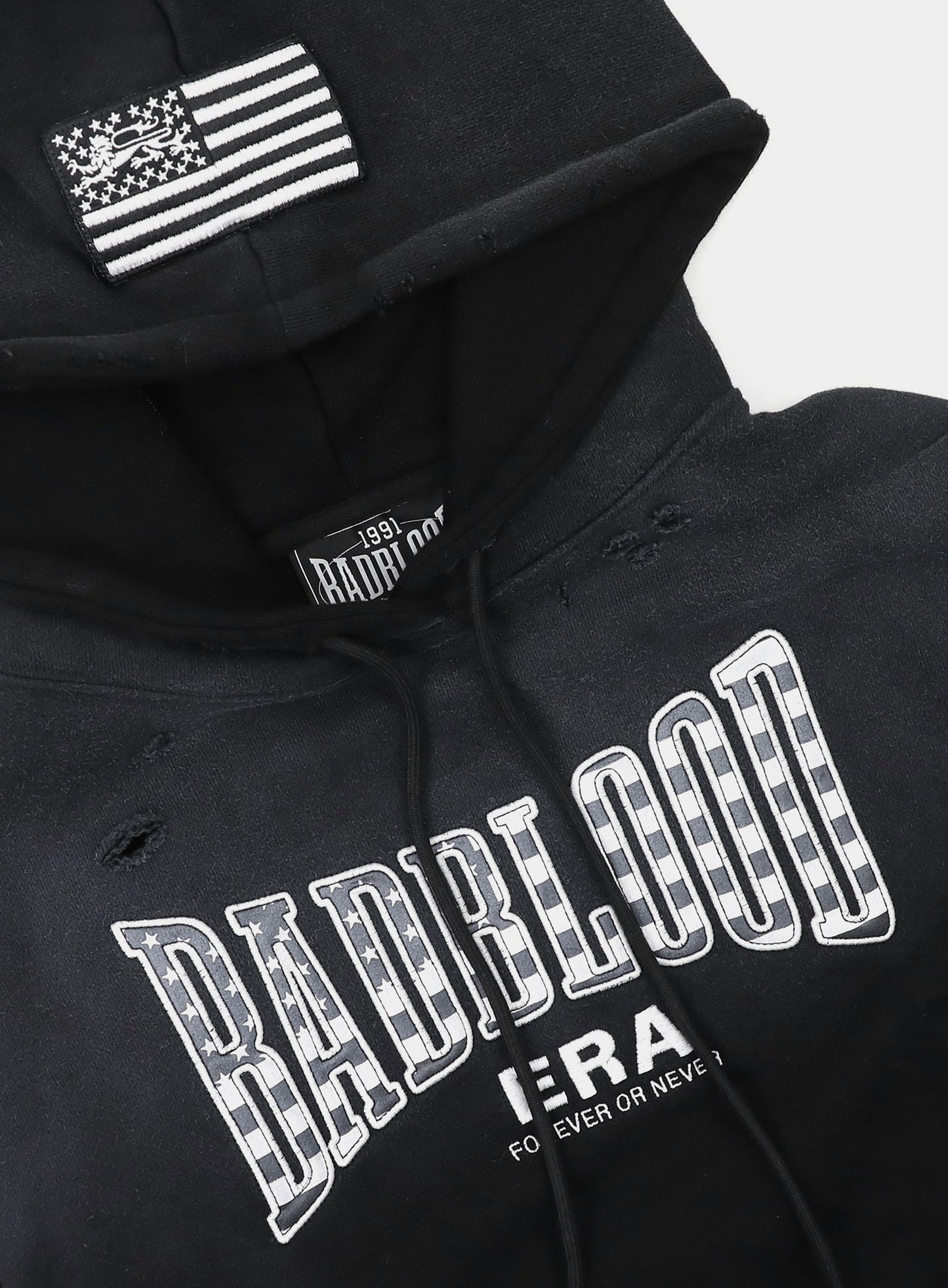 [w-hde25-092] Shield Old Glory Hood - Dusty Black