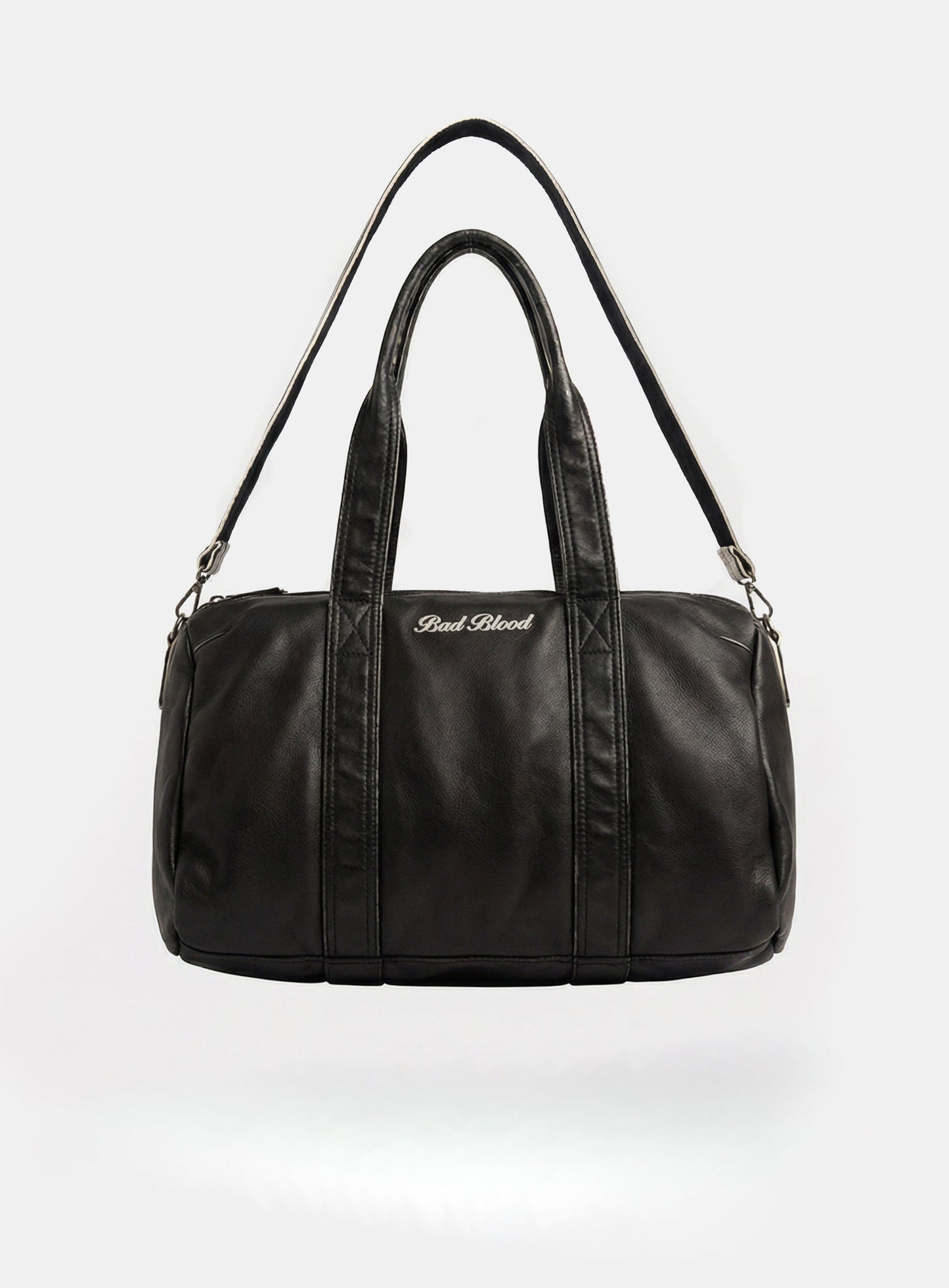 [w-bag25-001] Billy Old Effect 2 Way Large Duffel Bag - Khaki Black