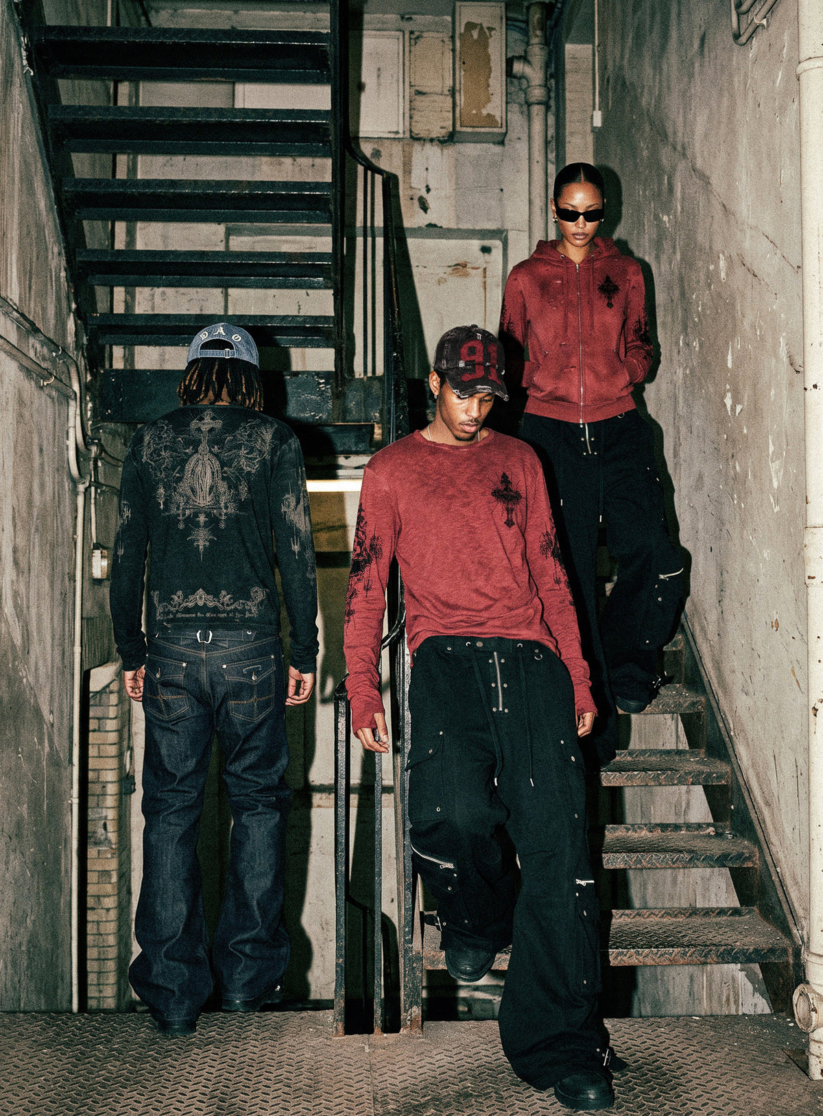 [w-hat26-023] 91 Ball Cap - Black Red