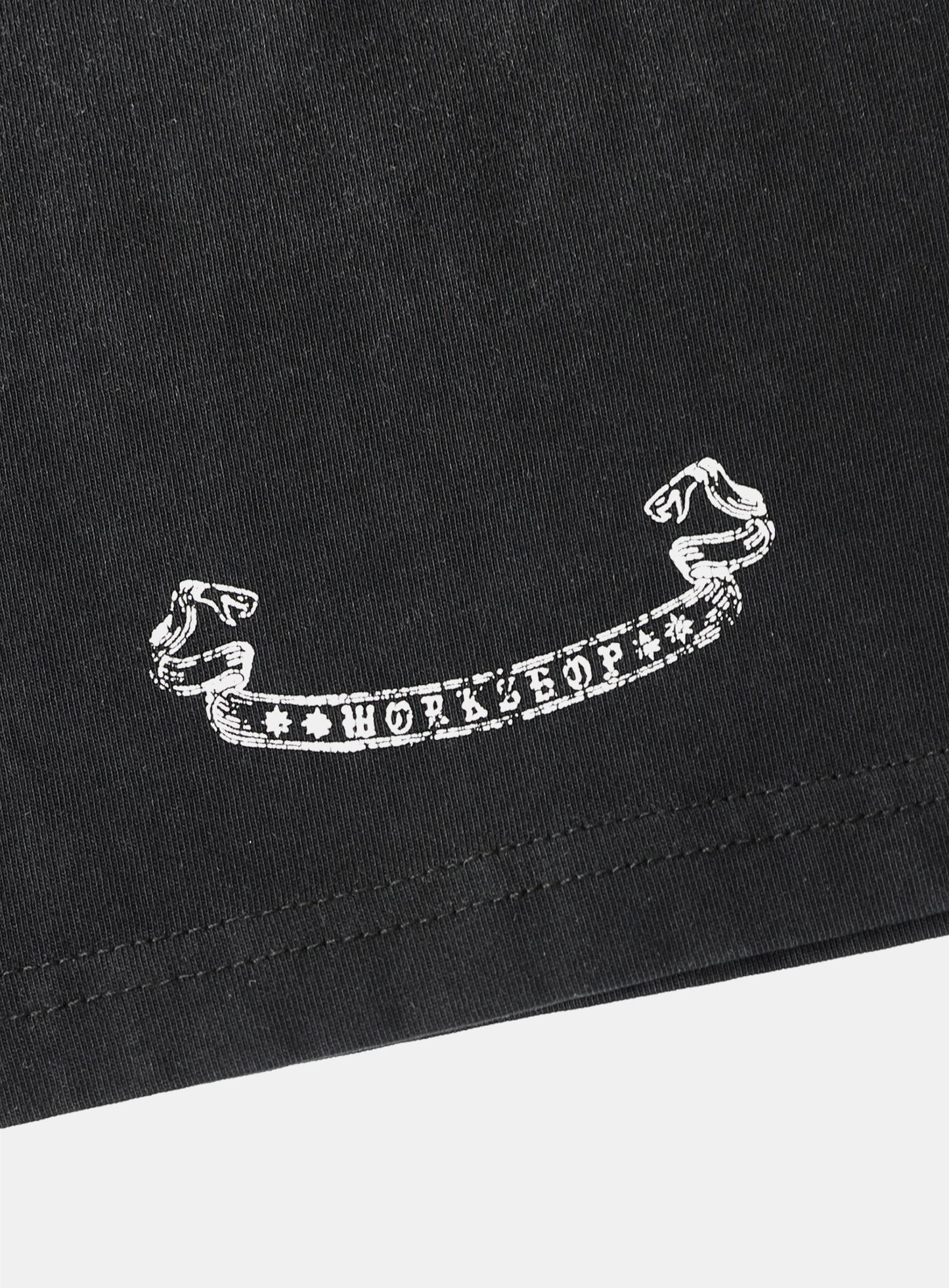 Cosmo Print Distressed Pocket T-Shirt - Black