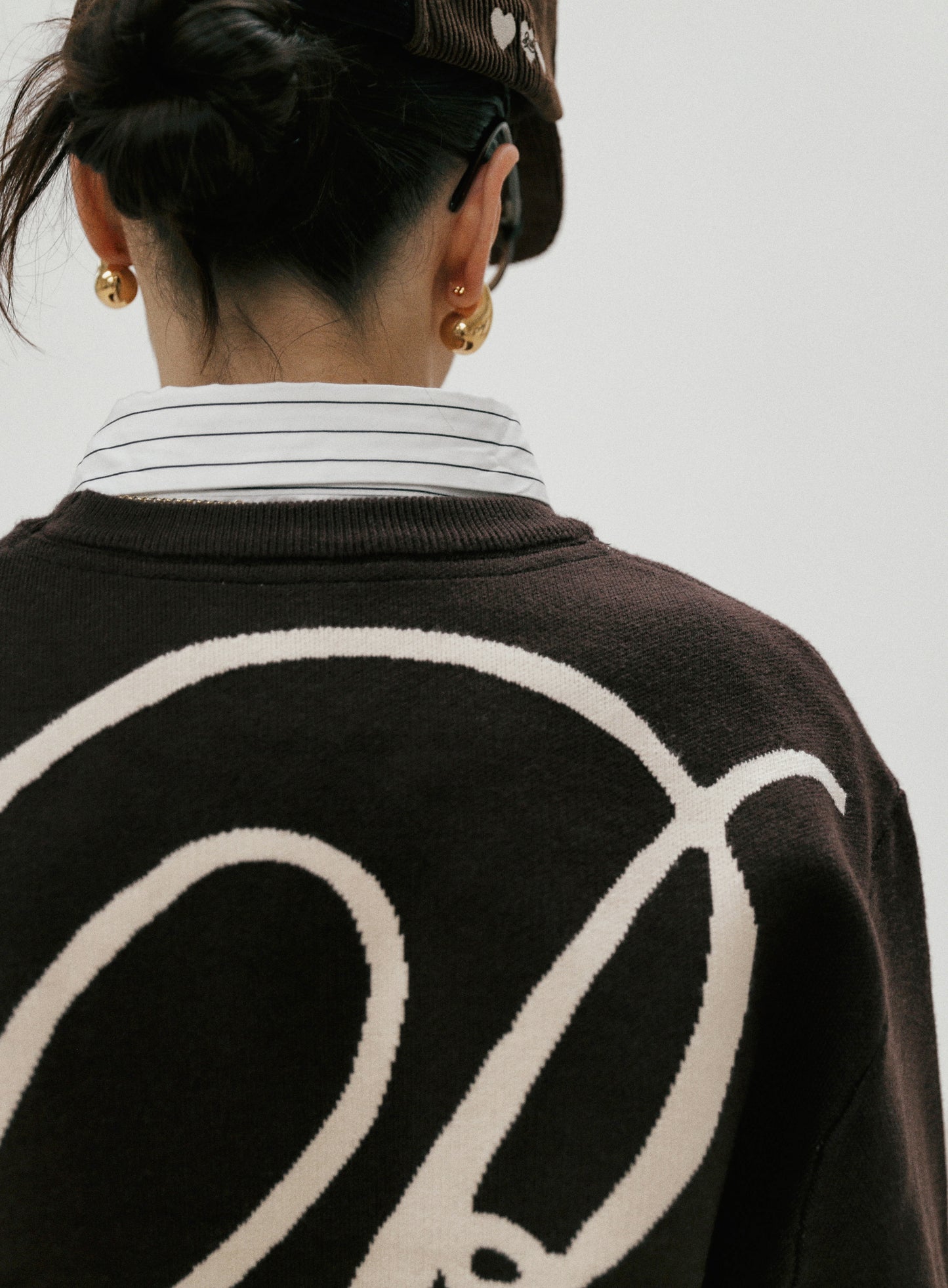 Classic Big Logo Crewneck Sweater - Brown
