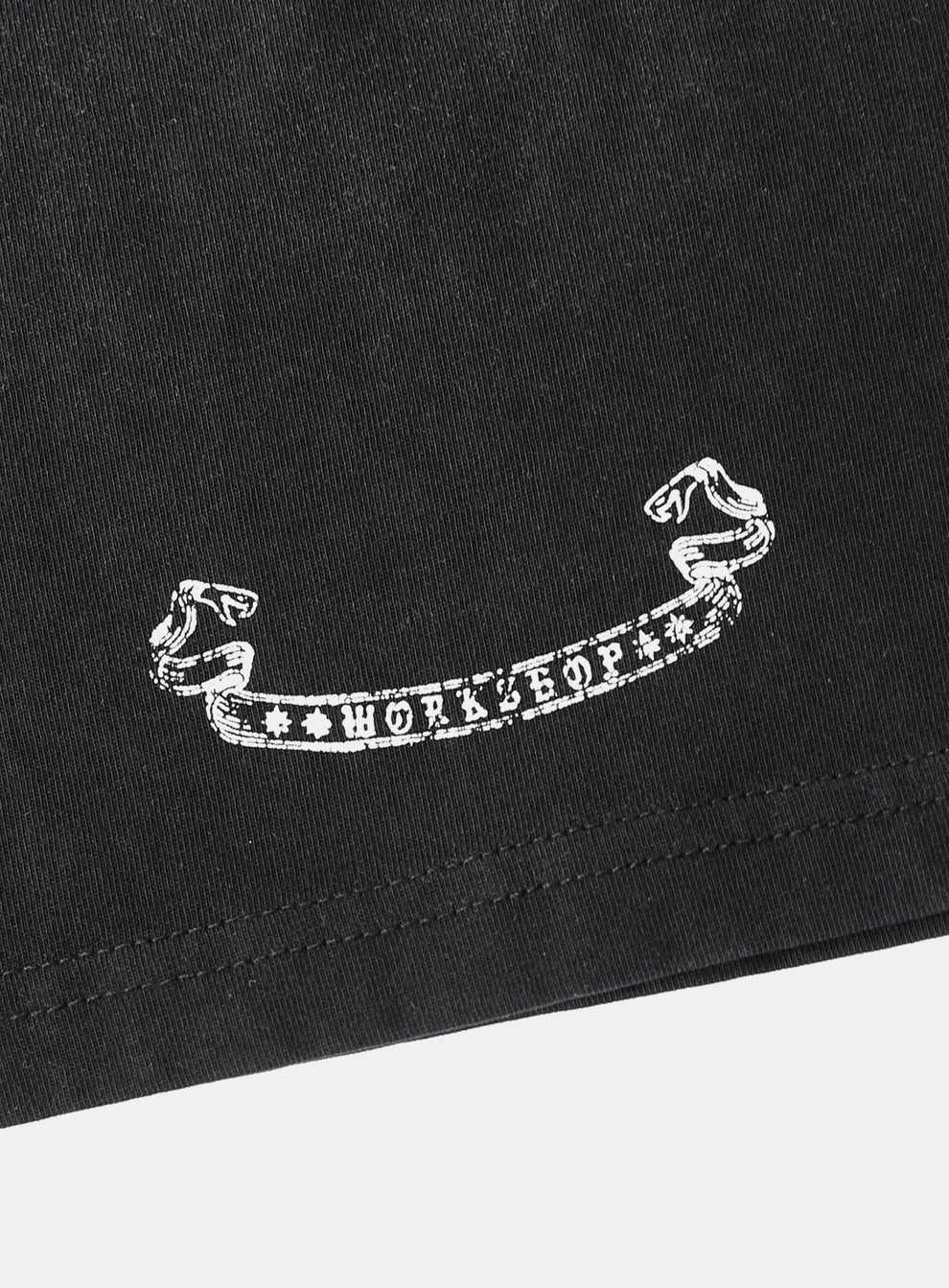 Cosmo Print Distressed Pocket T-Shirt - Black