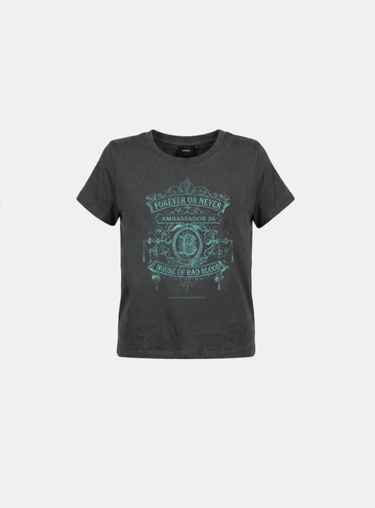 [w-tee26-250] Ambassador 26 Emblem Graphic 1/2 T-shirt - Charcoal