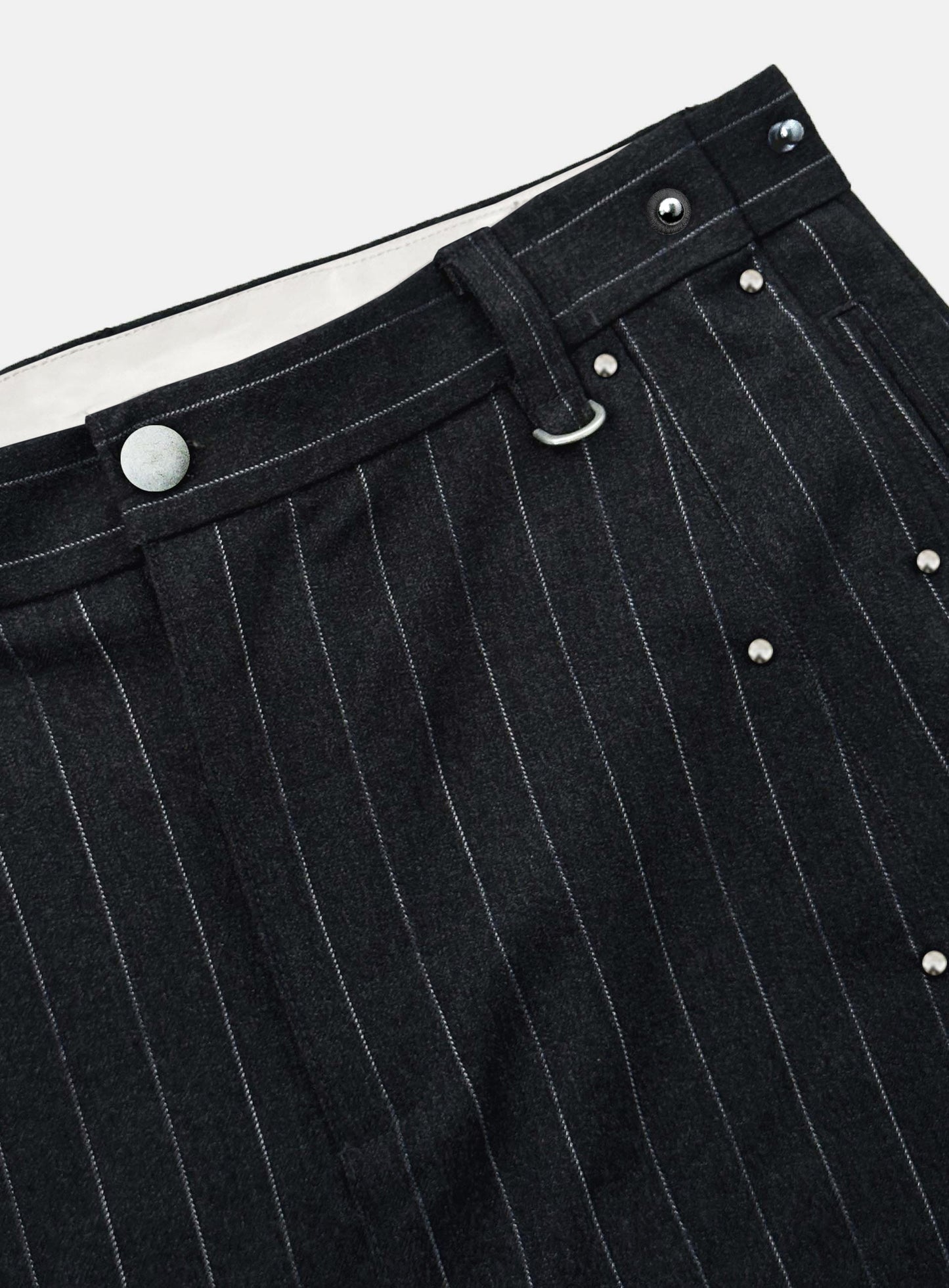 [w-pts26-075] Viper V2 Pintuck Slacks - Lightweight Black Stripe