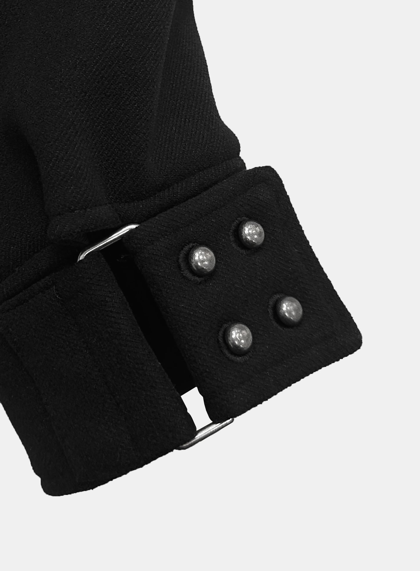 [w-jkt25-058] Viper41 Wool High Neck Jacket - Black