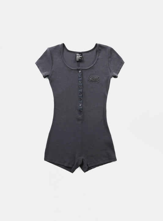 Beyond Soft Romper Short Sleeve - Charcoal