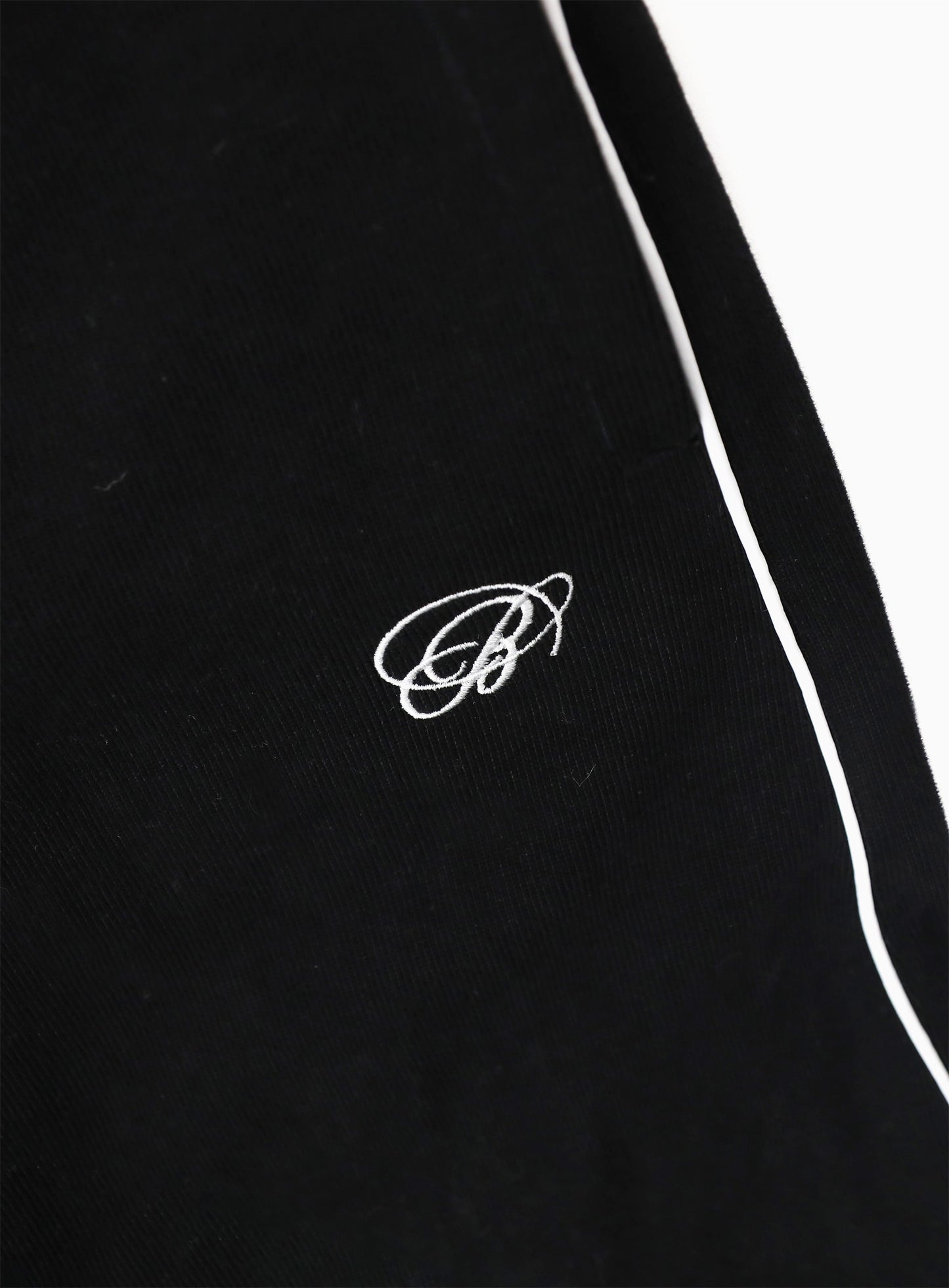 [w-pts25-090] Dark Classic Knit Track Pants - Black