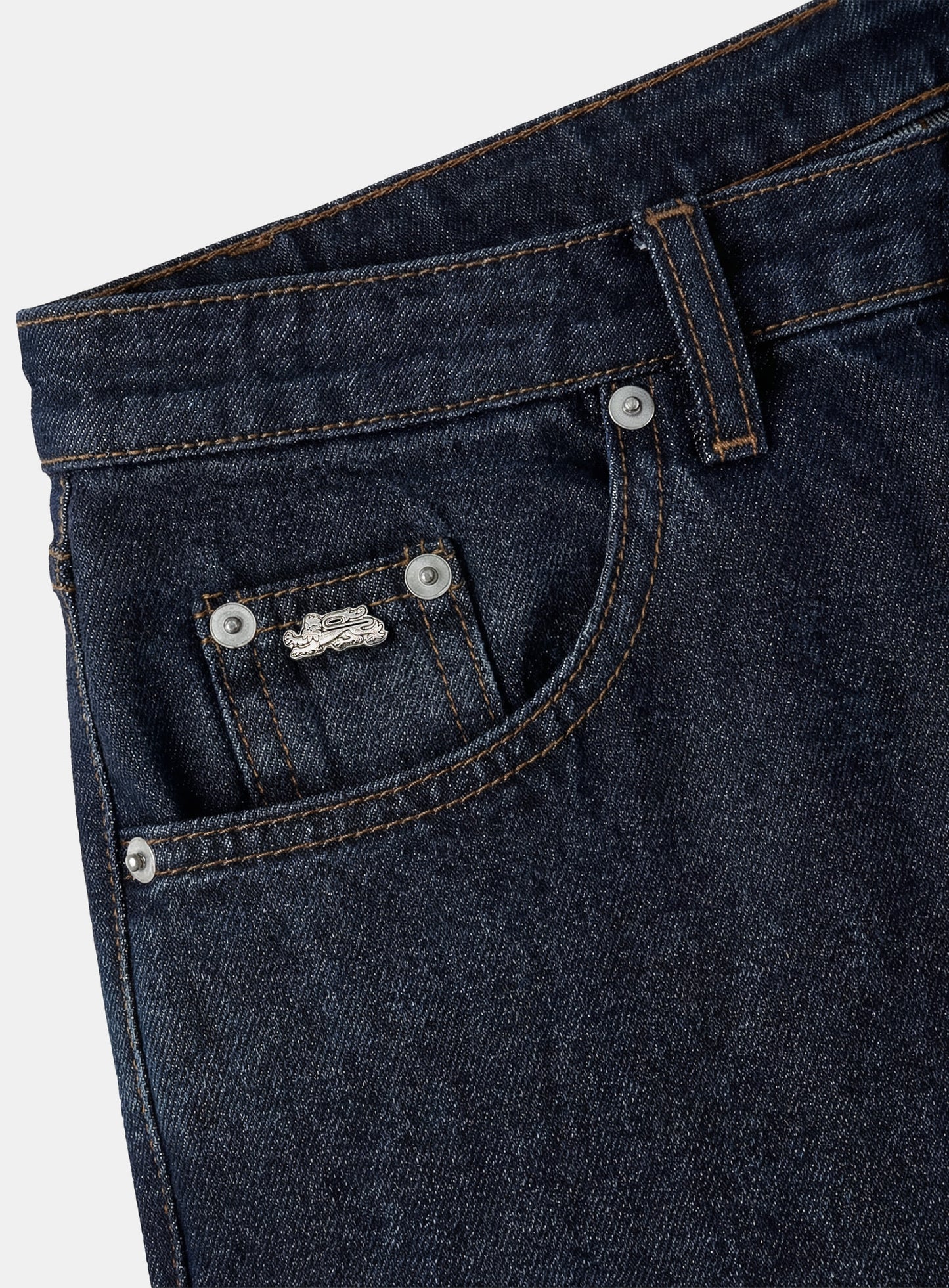 [w-pts26-043] 701 Semi Curved Fit Pants - Denim blue