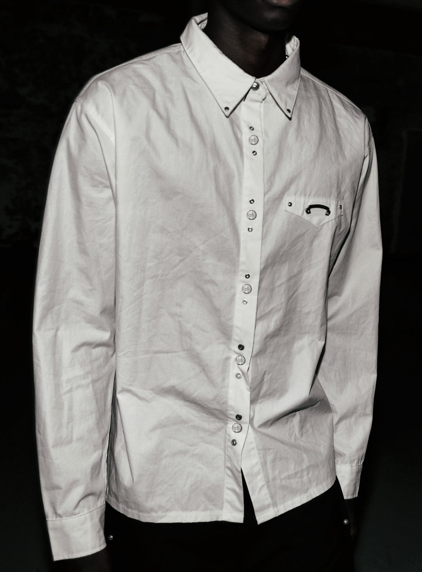 Viper Logo Rivet Shirt - White