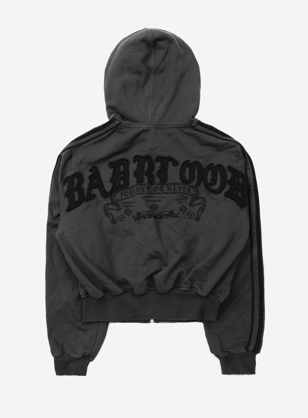 Billy Washed Hooded Zip-Up - Charcoal