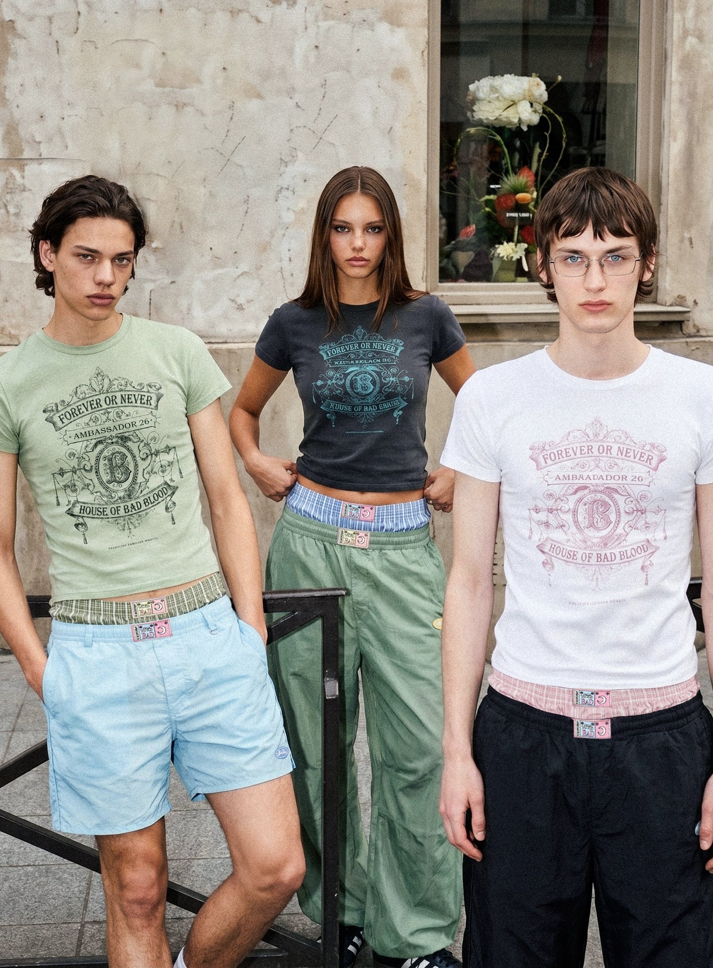 [w-tee26-249] Ambassador 26 Emblem Graphic 1/2 T-shirt - Green