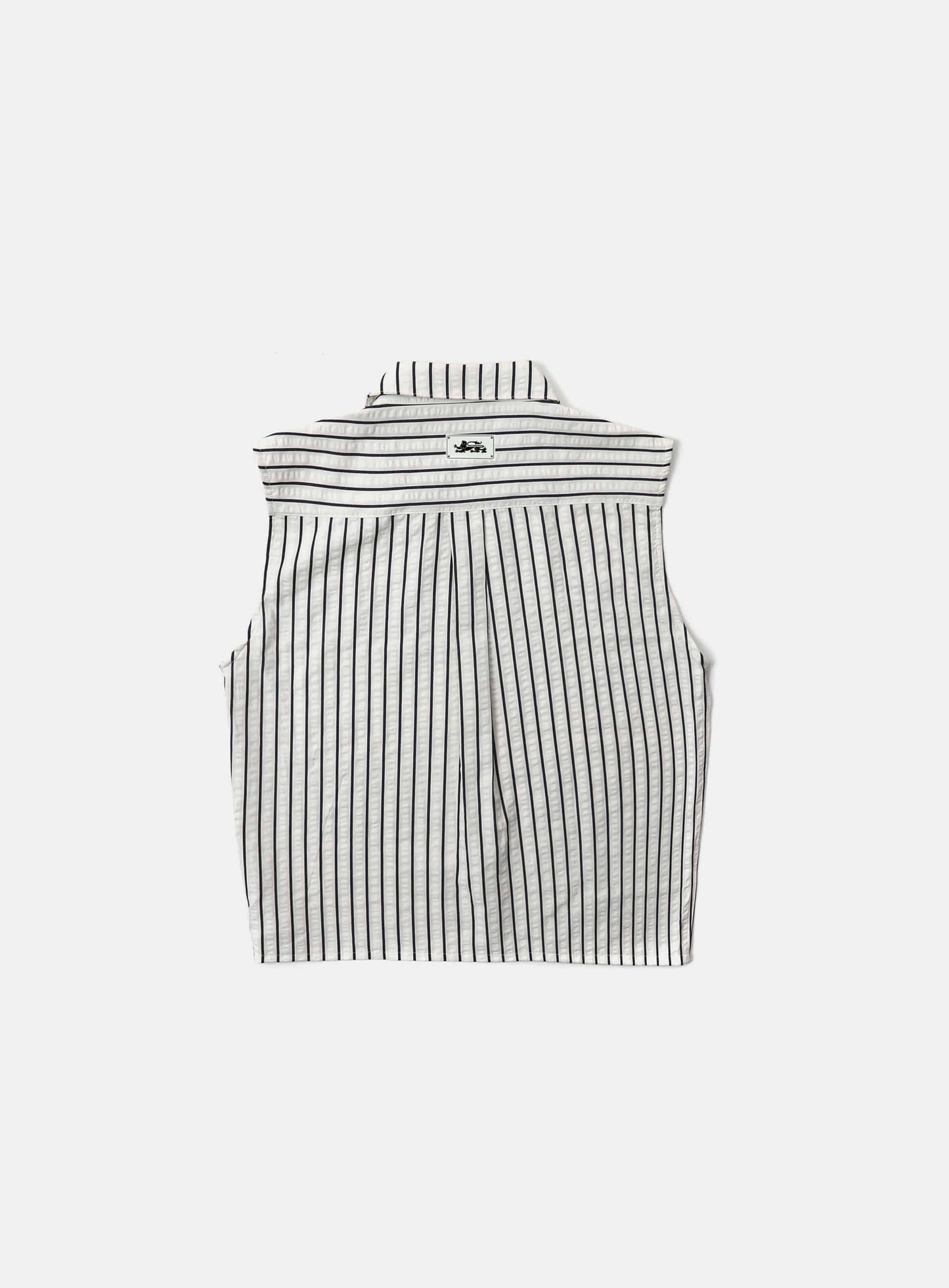 AJ Easy Sleeveless Polo - White/Striped
