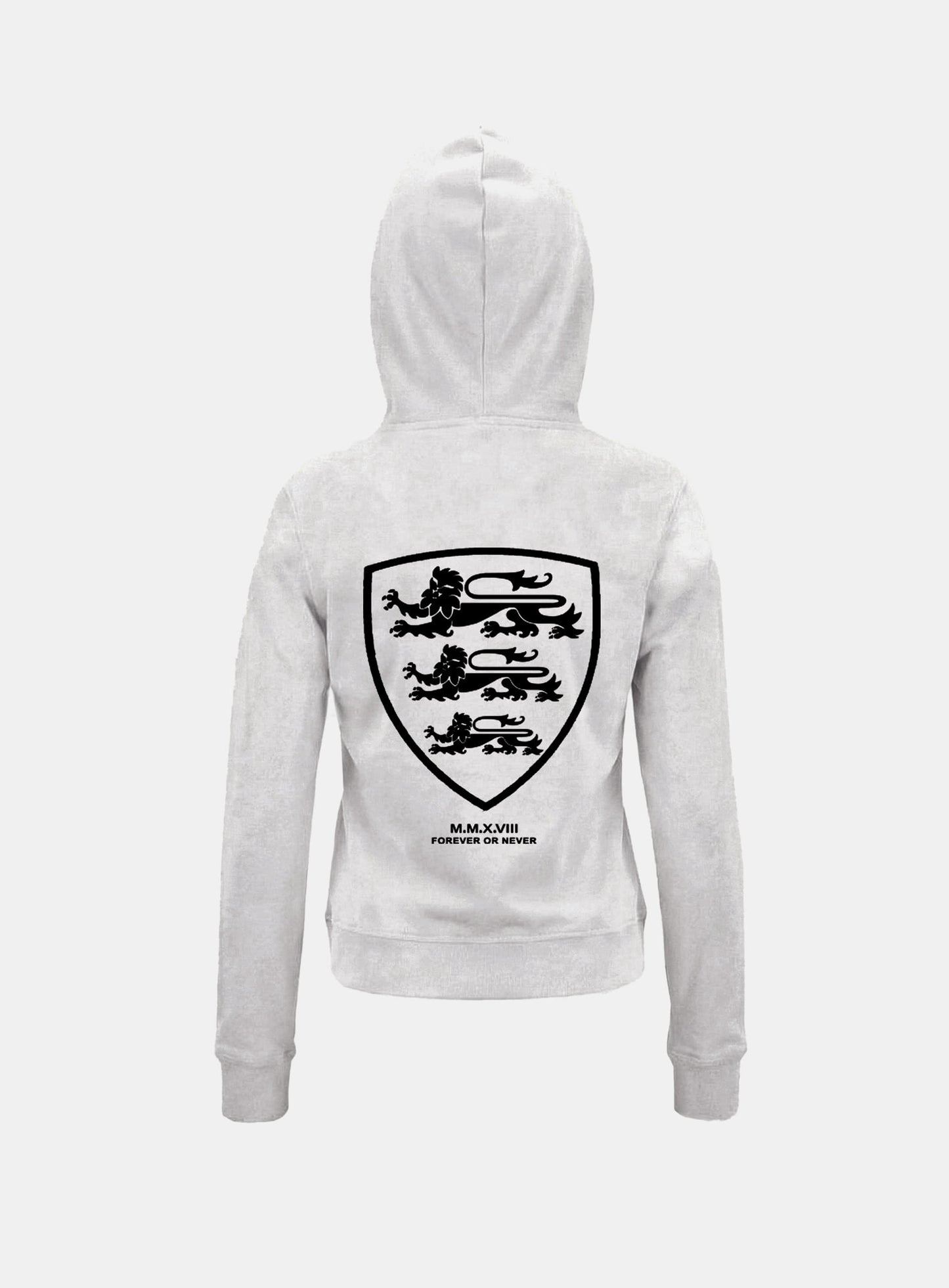 [w-hde26-027] Shield-M Slim Fit Zip-Up Hoodie - White