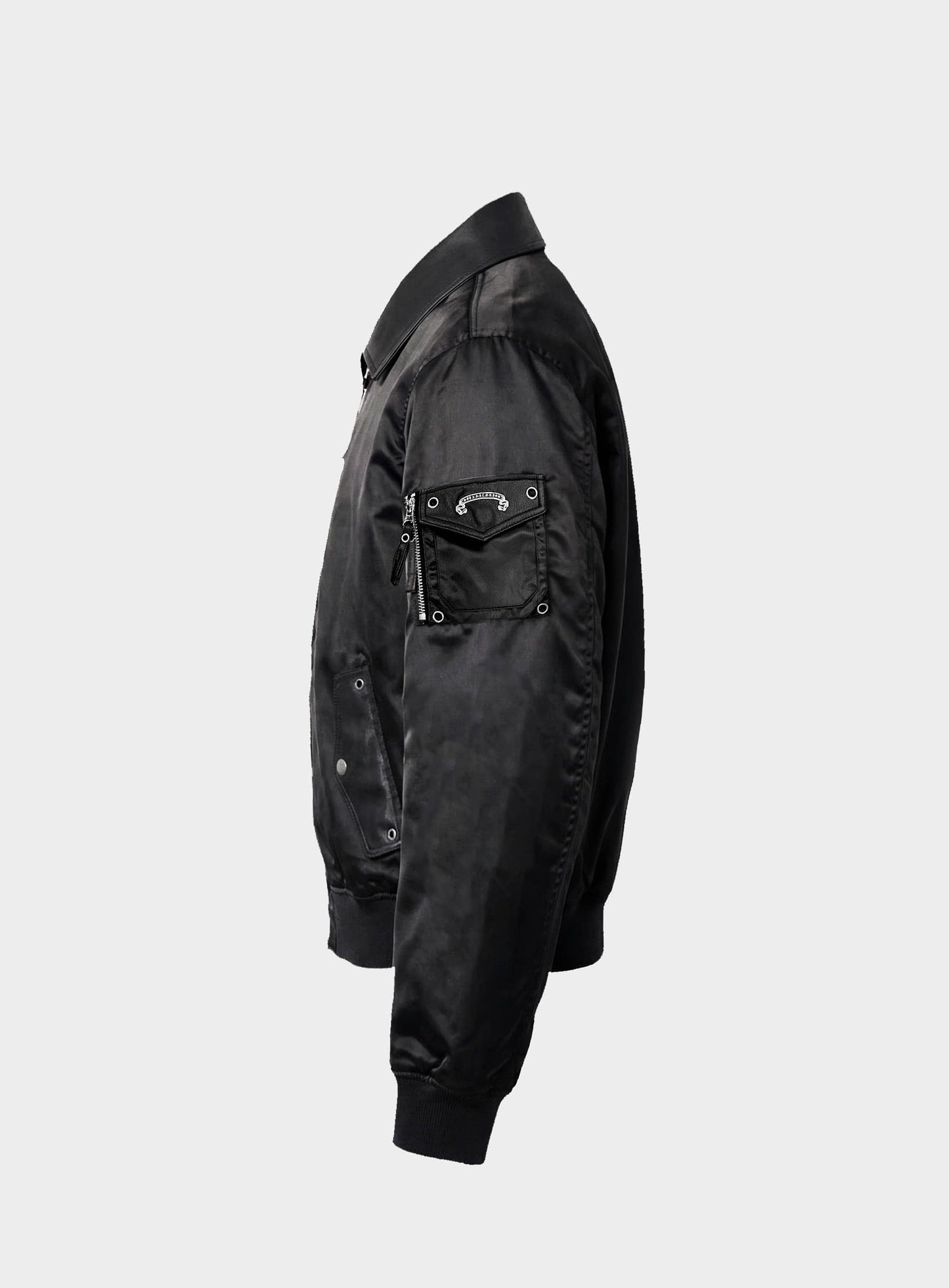 [w-jkt25-071] Nylon A2 Bomber Jacket - Black