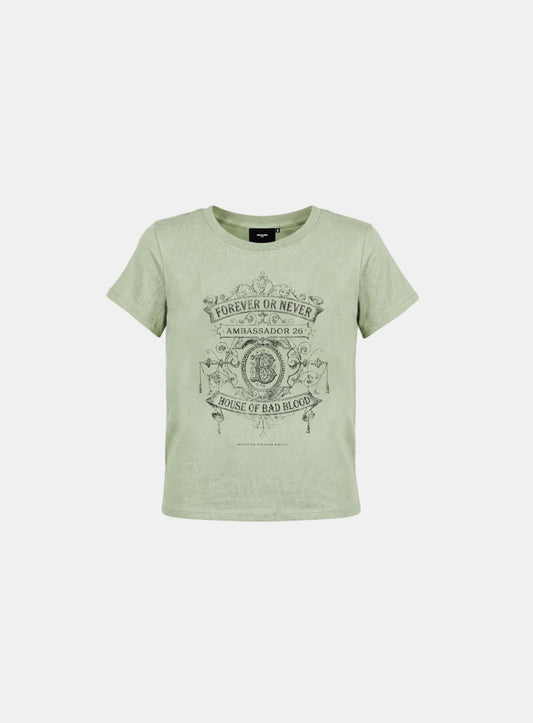 [w-tee26-249] Ambassador 26 Emblem Graphic 1/2 T-shirt - Green