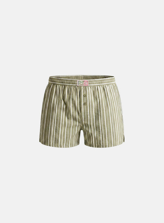 [7/10 Delivery][w-pnt26-006] Ambassador 26 Club Boxer - Green Stripe