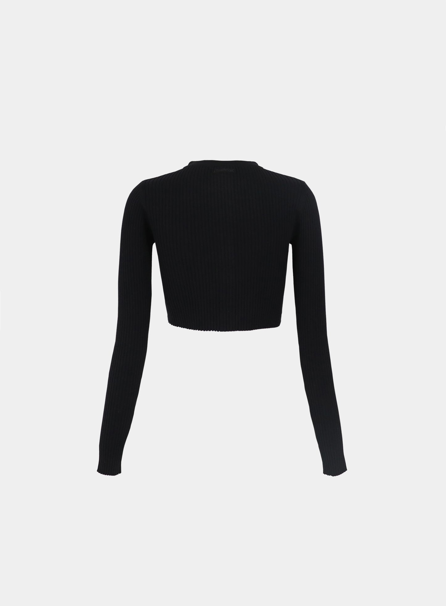 Fleur crew neck cardigan - black
