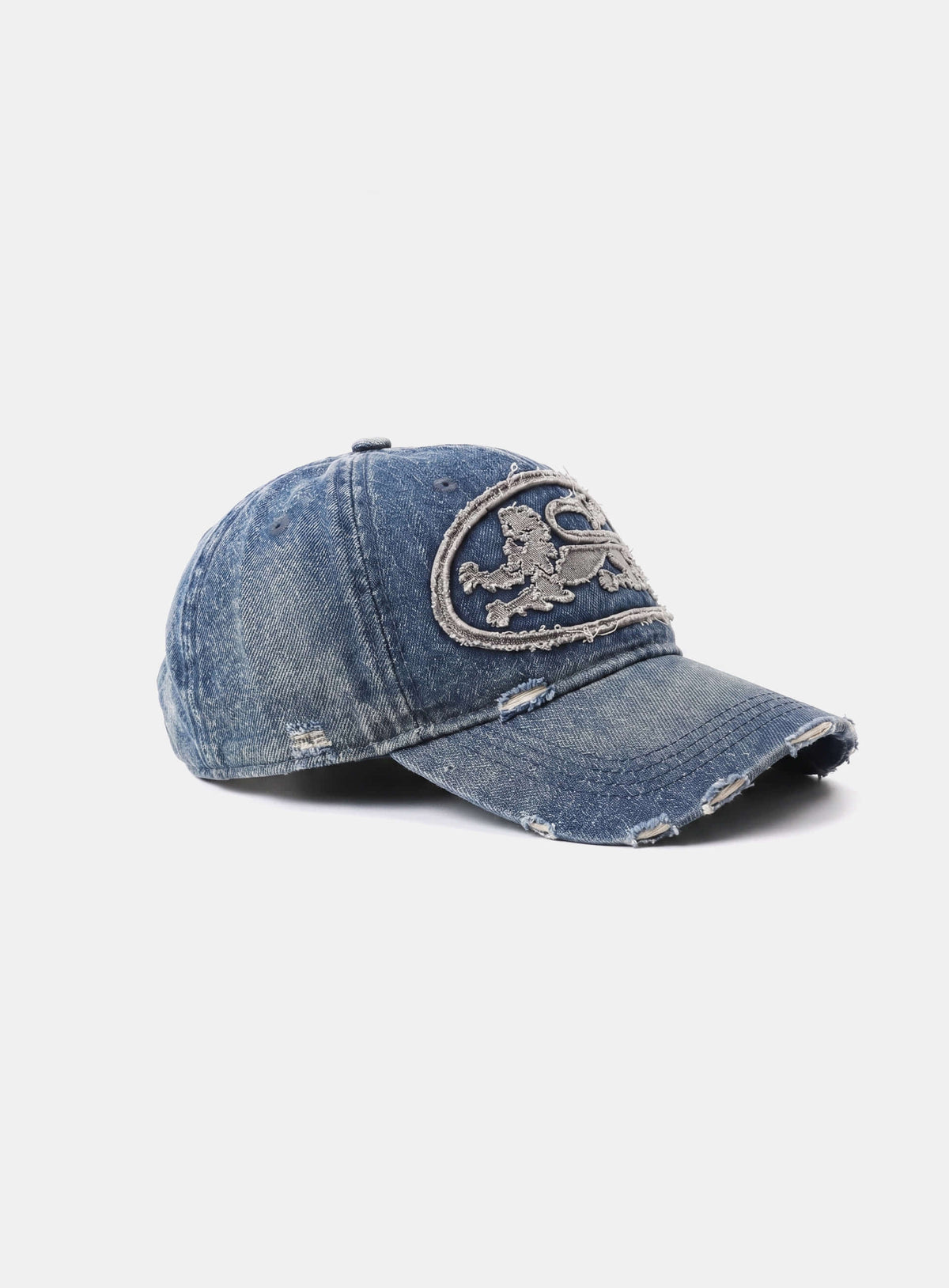 [w-hat26-019] Mystic Big Patch Ball Cap - Blue Denim