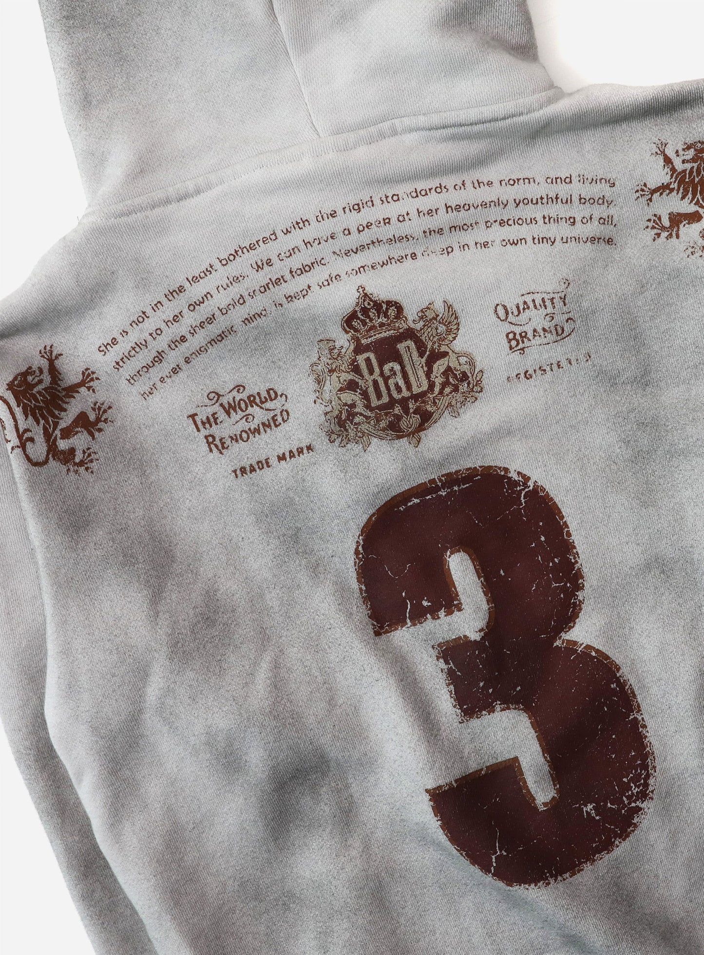 Royal Classic Distressed Hooded Zip-Up - White