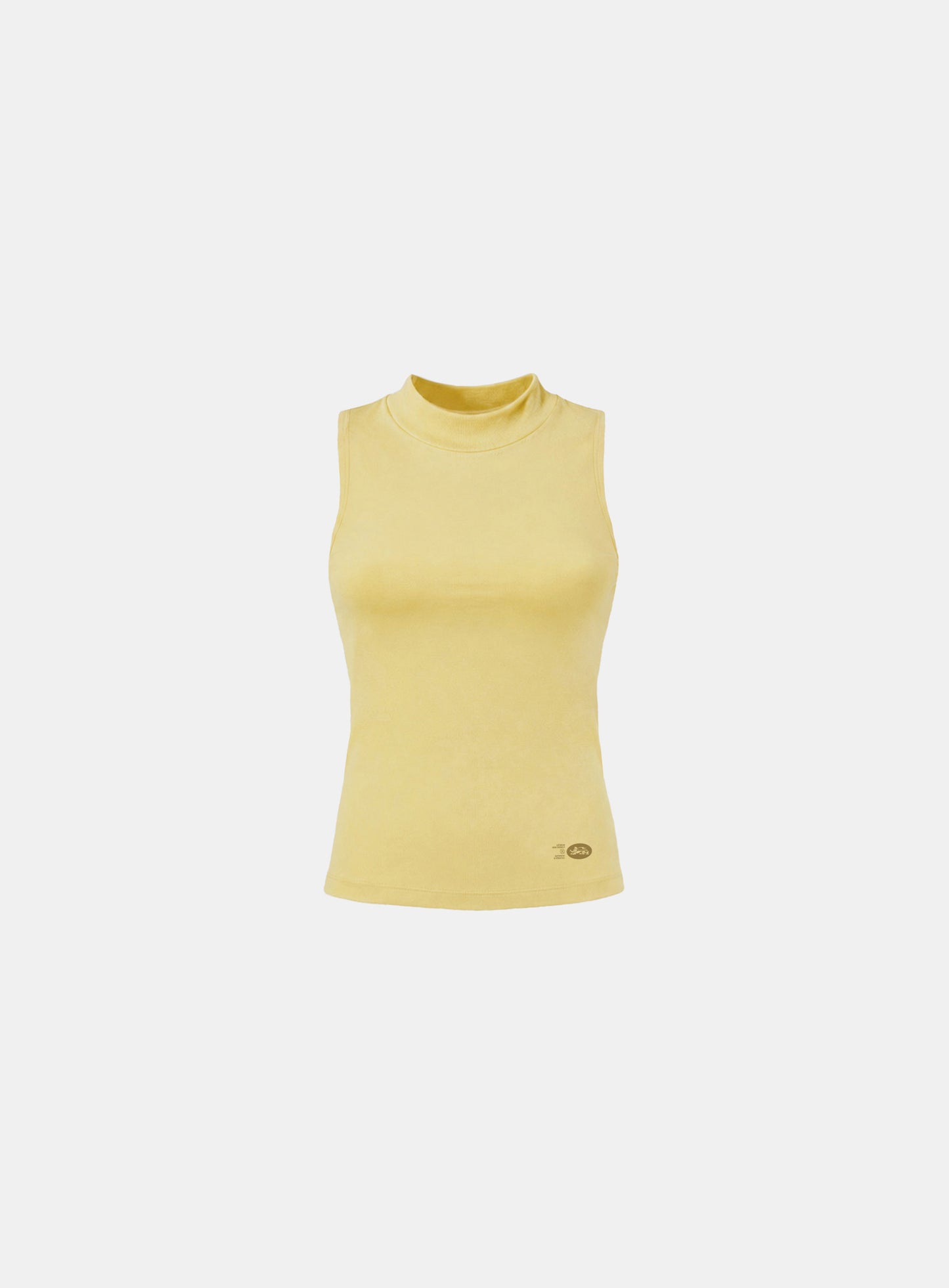 [w-tnk26-055] Everyday Mock-Neck Tank - Yellow