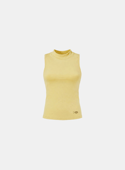 [w-tnk26-055] Everyday Mock-Neck Tank - Yellow