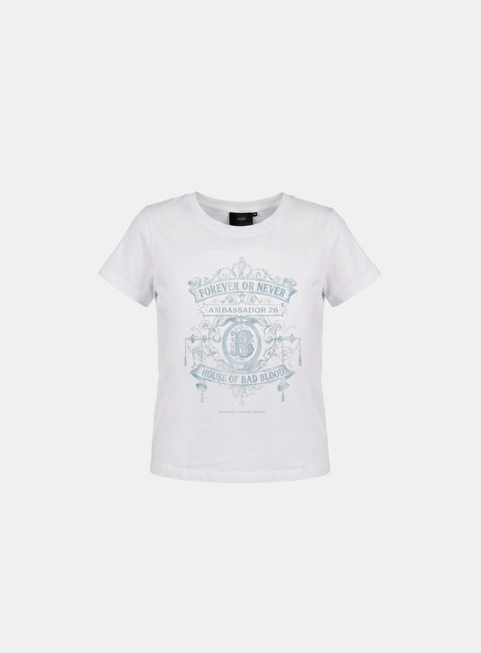 [w-tee26-247] Ambassador 26 Emblem Graphic 1/2 T-shirt - White