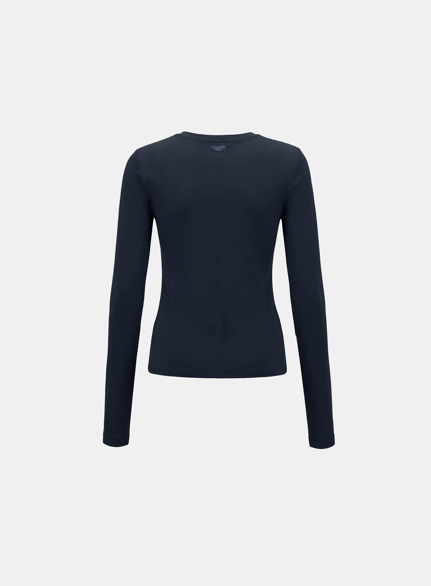 [w-tee26-034] Sleek Cotton Long Sleeve T-Shirt - Navy
