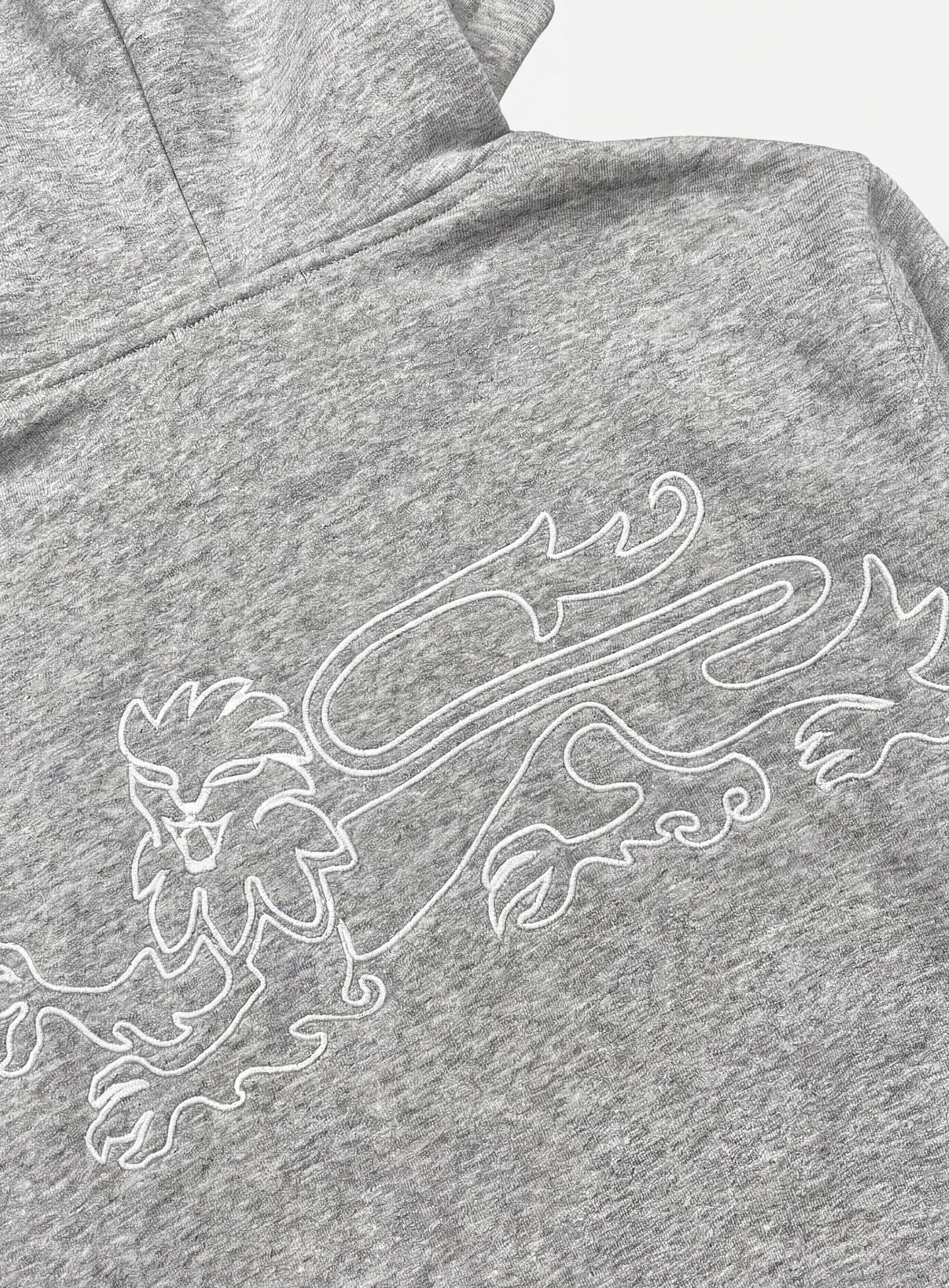 [w-jkt26-002] Titan Stroke Zip-Up Hoodie - Gray