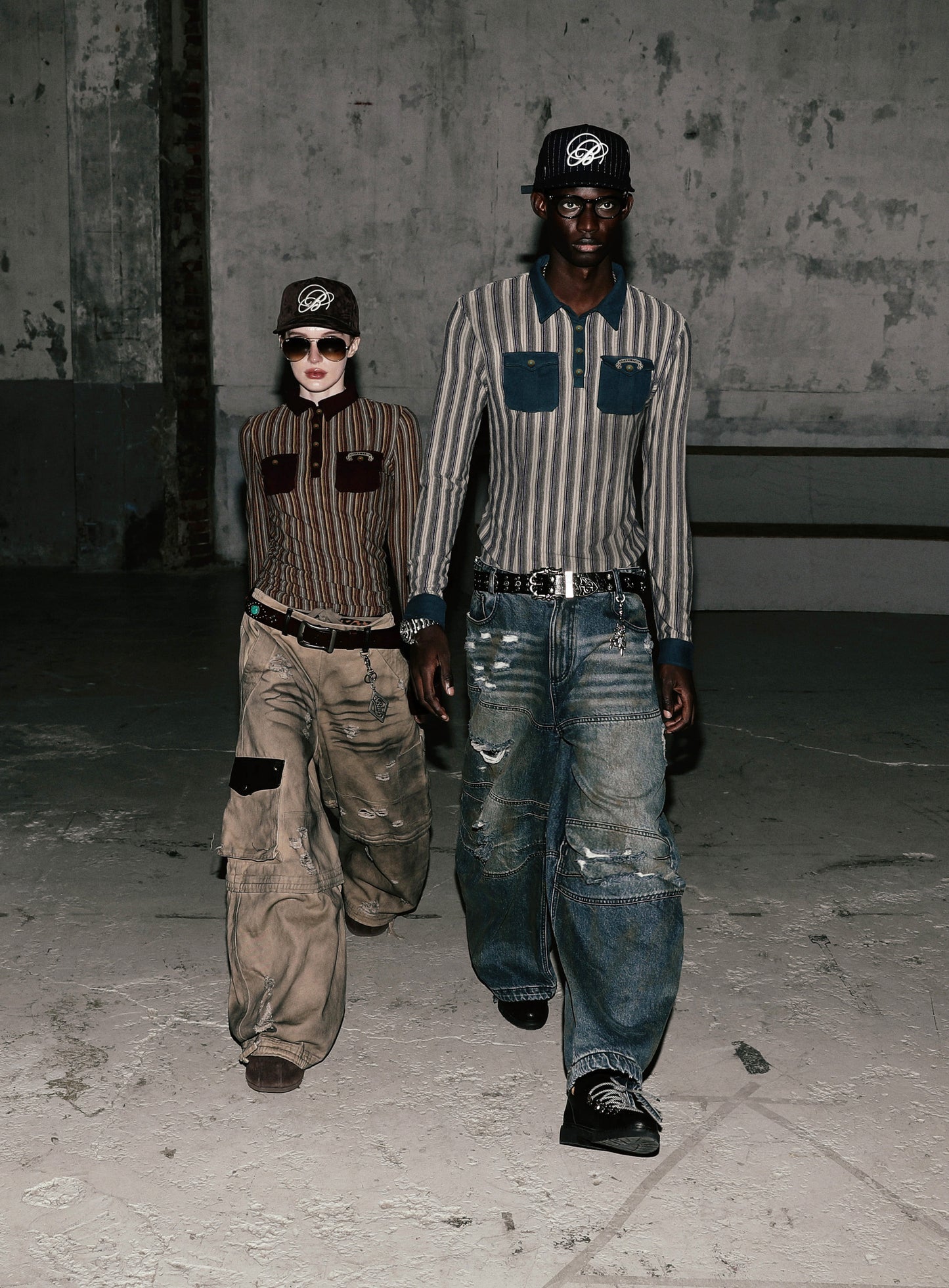 0409 Cosmo Convex Denim Pants - Mid Blue