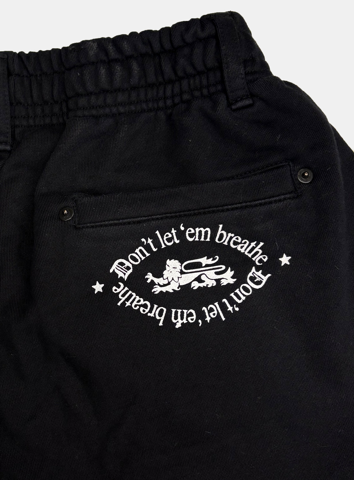 [w-pts26-138] T.M.V. UNCONTROLLED Curved Bootcut Joggers - Black