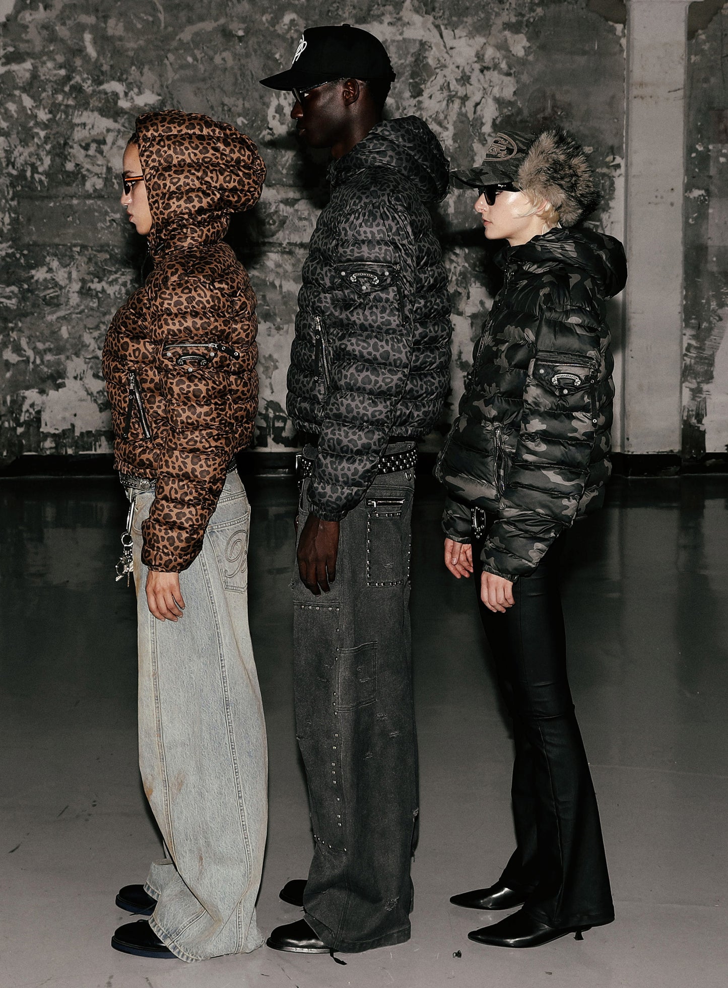 Viper 31-1 Lightweight Hooded Puffer - Grey Leopard