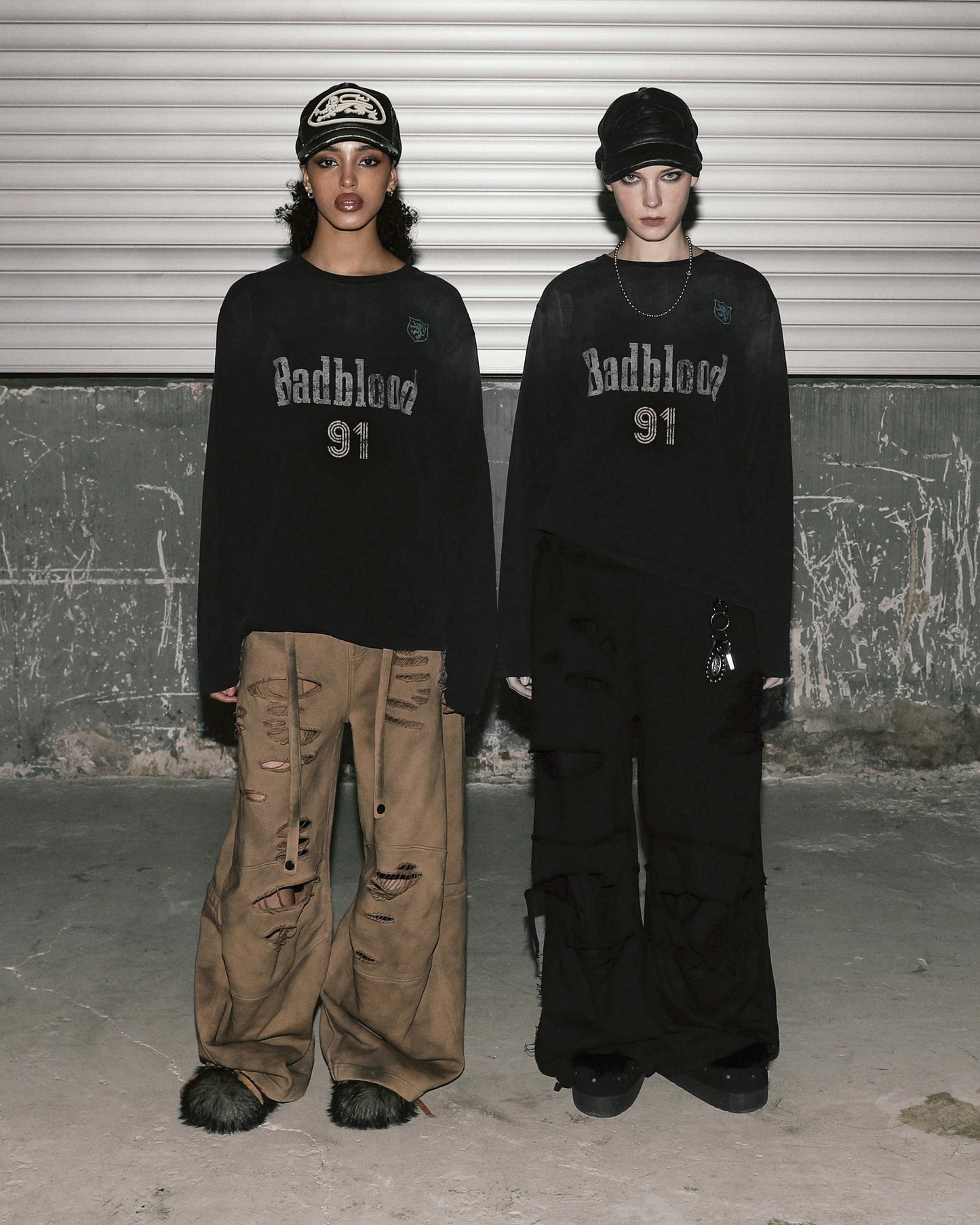 [w-tee25-195] Sun Faded 2 Long Sleeve - Black