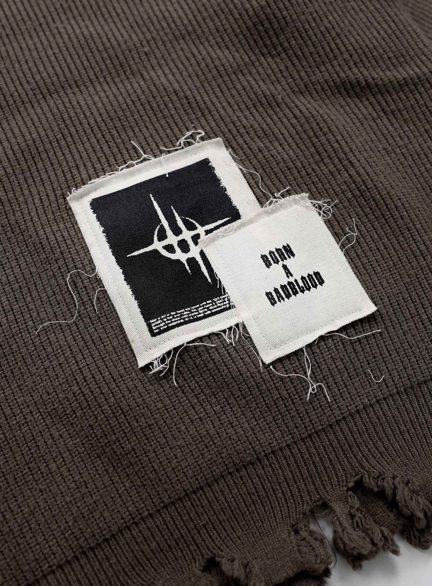 Destroyed Long Sleeve Sweater - Espresso