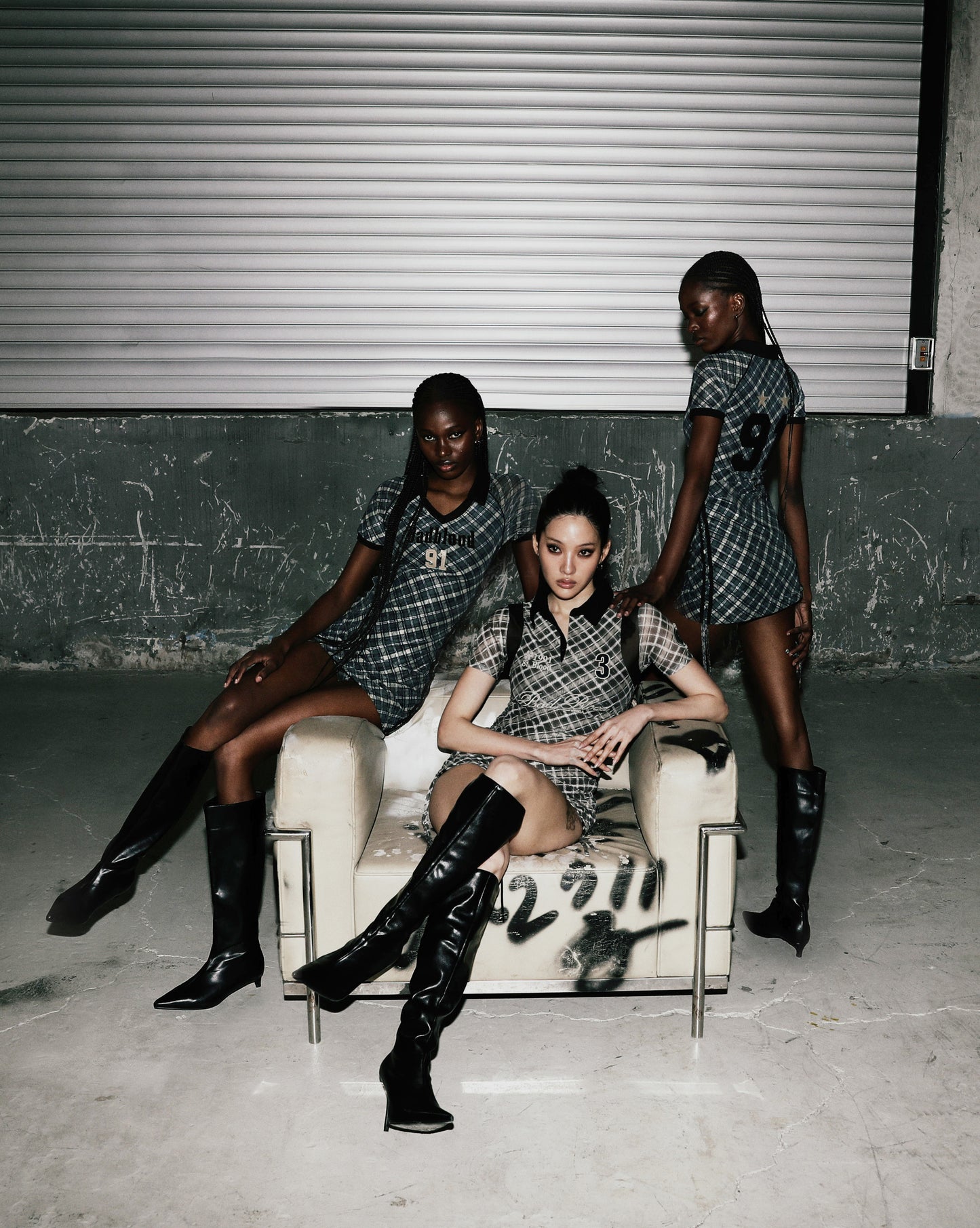 Vintage Club Polo Mini Dress - Checkblack