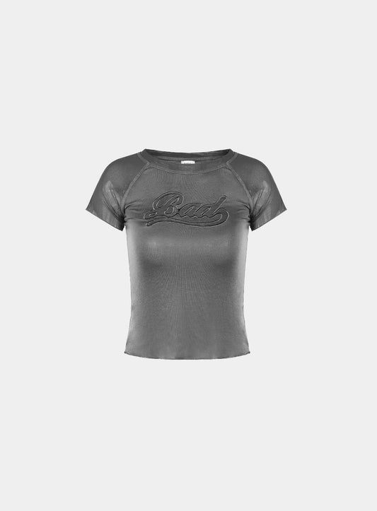 Second Skin Contrast T-Shirt – Charcoal