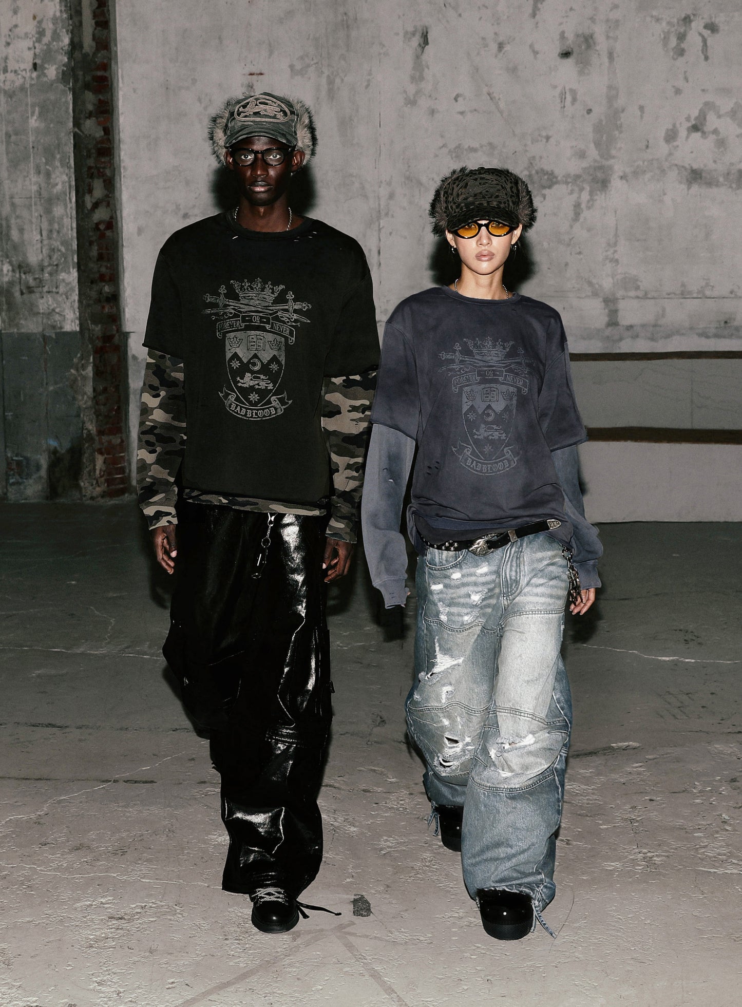 Shield M Layered Long Sleeve - Dusty Black