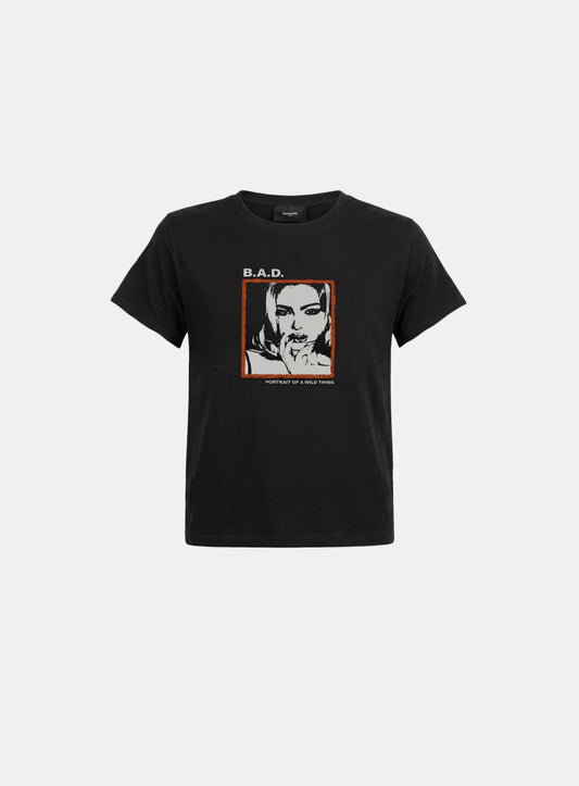 [w-tee26-135] B.A.D. Frame Gals Short Sleeve T-Shirt - Black