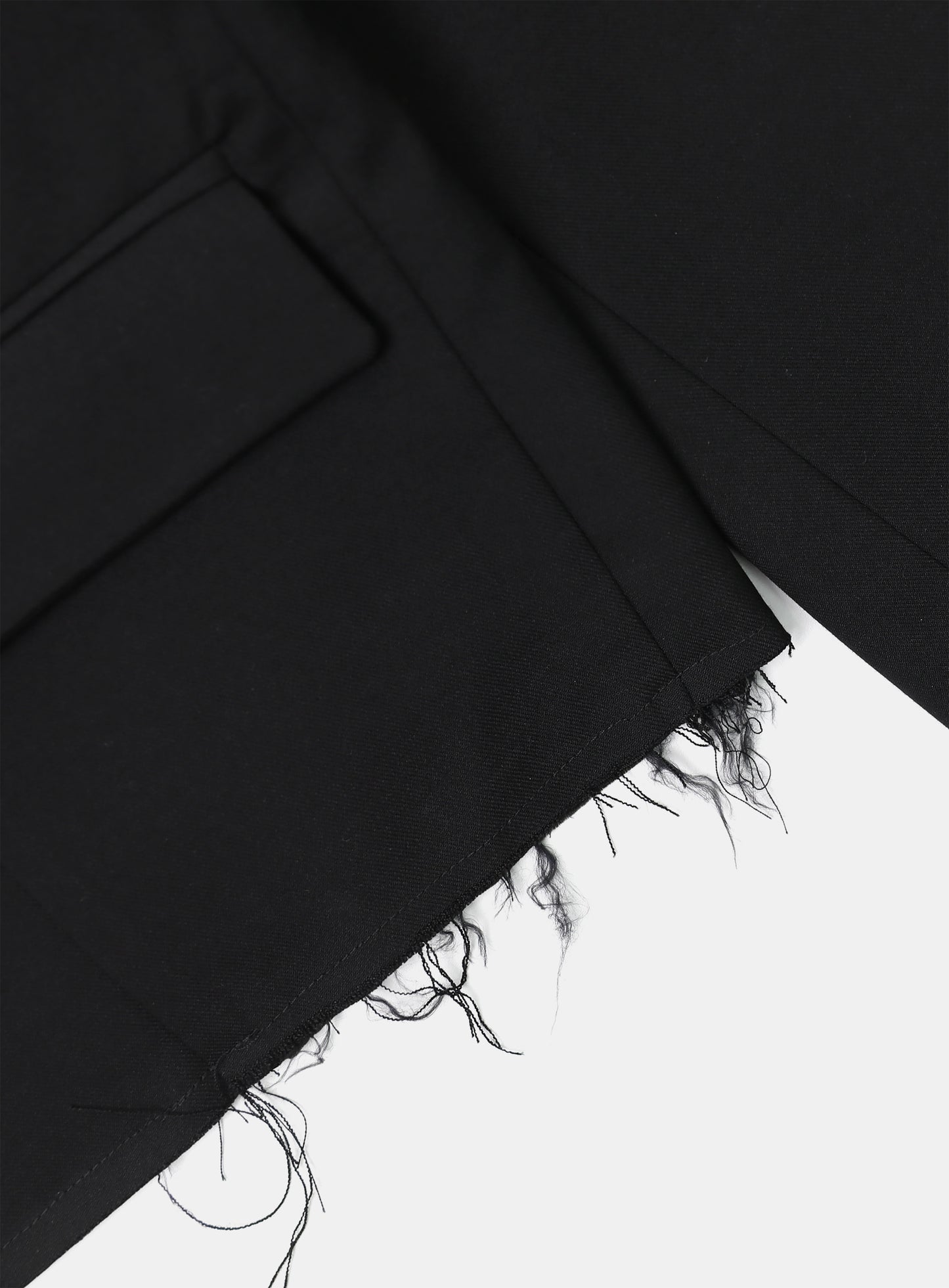 Low Edge Crop Blazer - Black